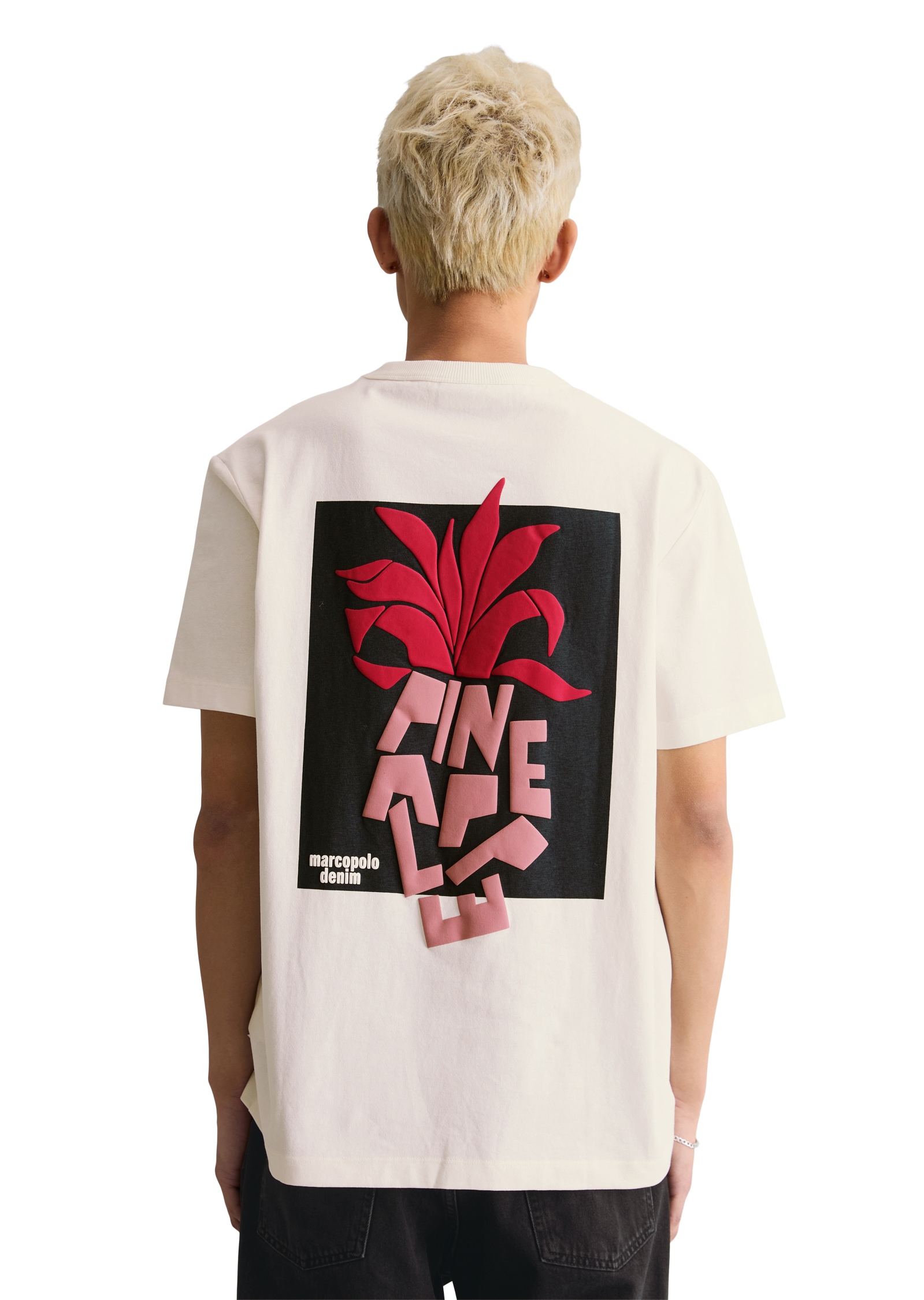 Marc O'Polo DENIM T-shirt relaxed fit mit Rückenprint