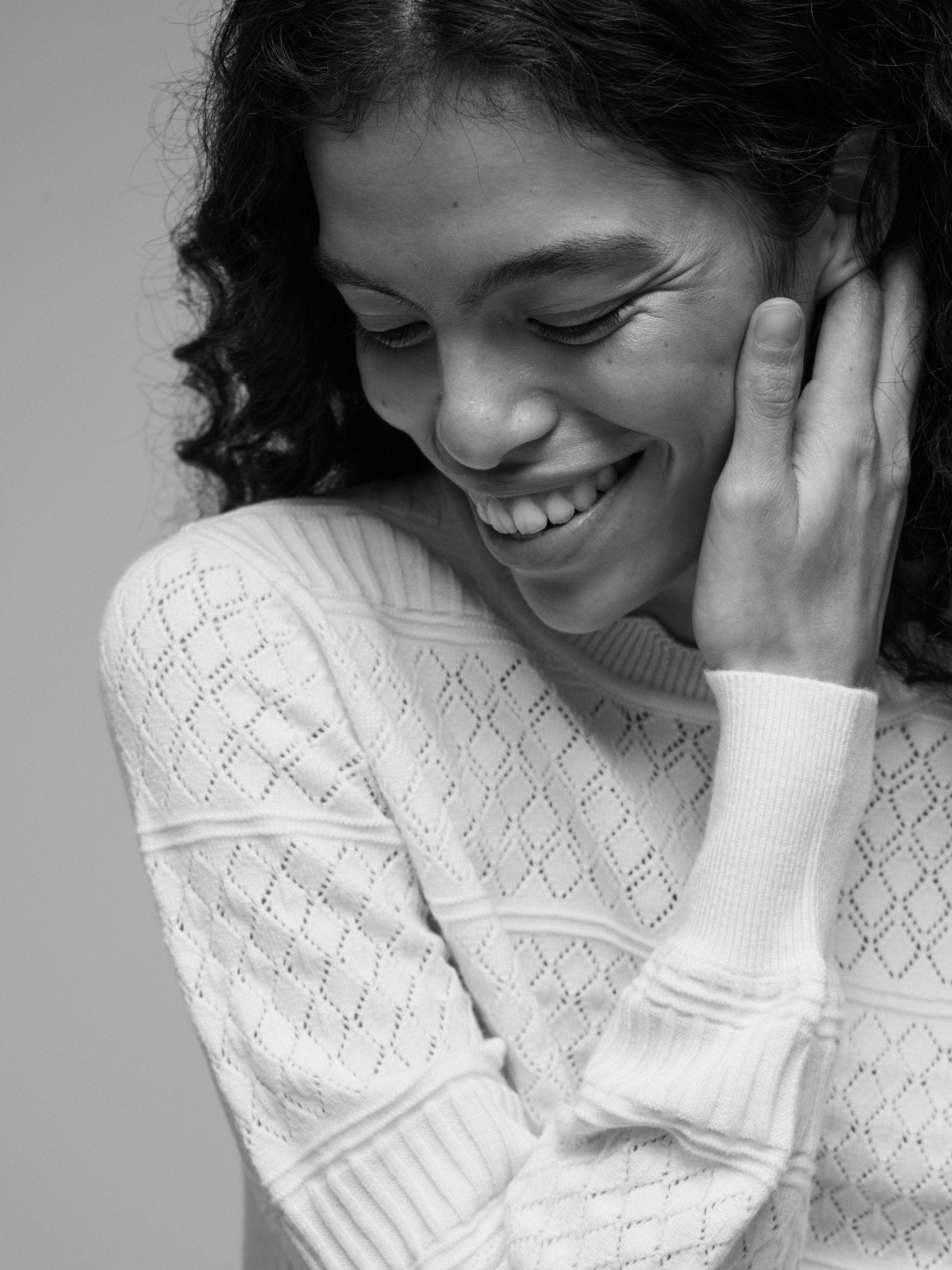 Vila Pull en tricot »VIMILOS L/S O-NECK POINTELLE TOP - NOOS«