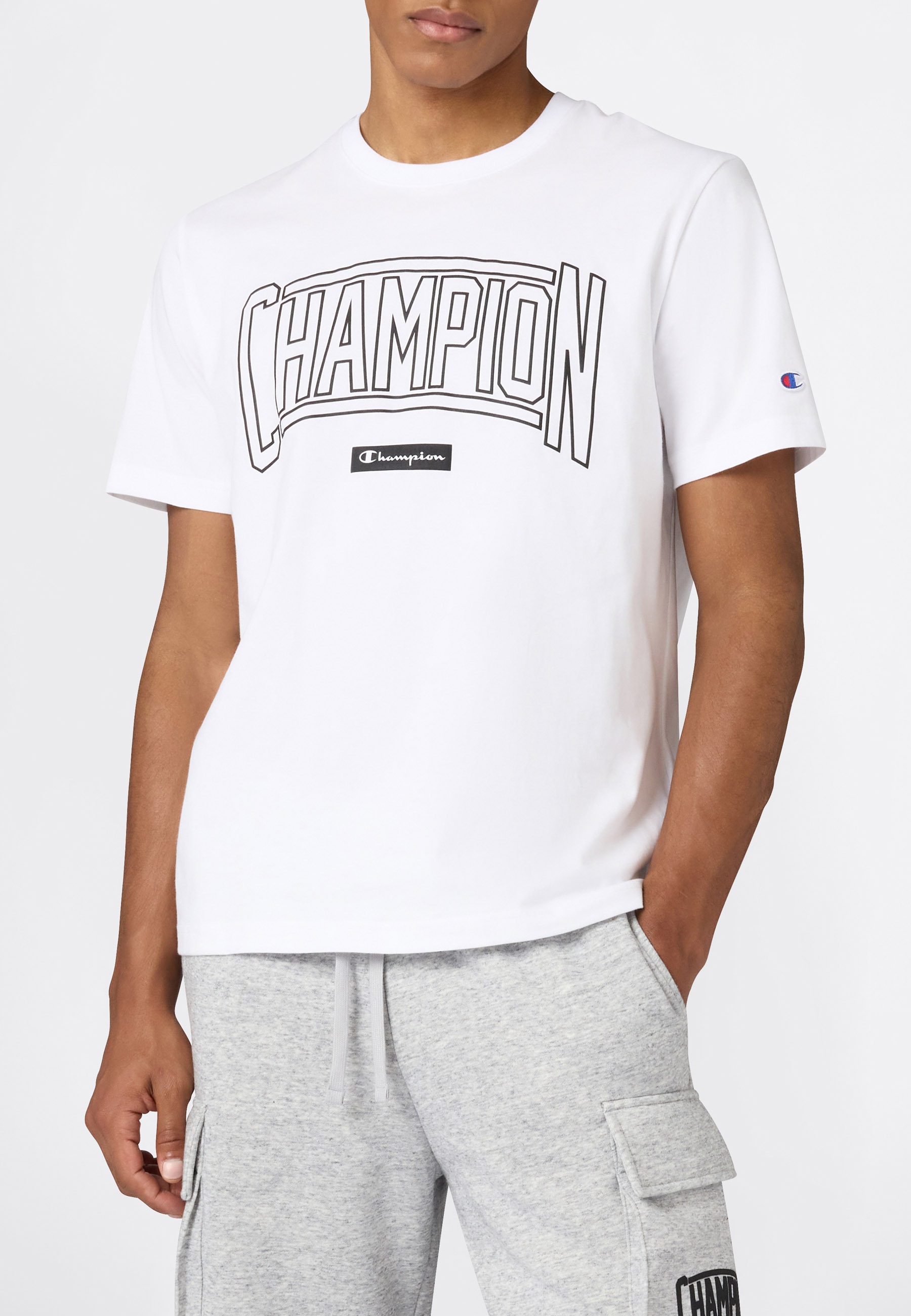 Image of Champion T-Shirt "COLLEGE Relax Fit Crewneck T-Shirt" für sportliche Aktivitäten, sportlicher Stil, Rundhalsausschnitt