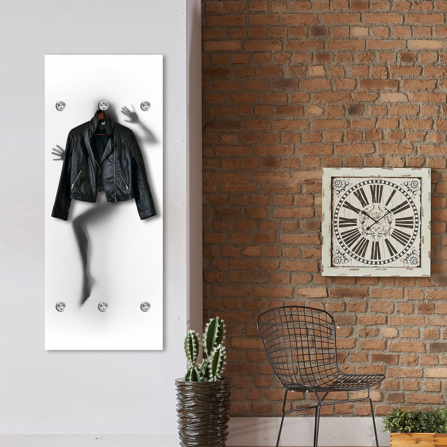 queence Garderobenleiste »Frau verschwommen« mit 6 Haken, 50 x 120 cm