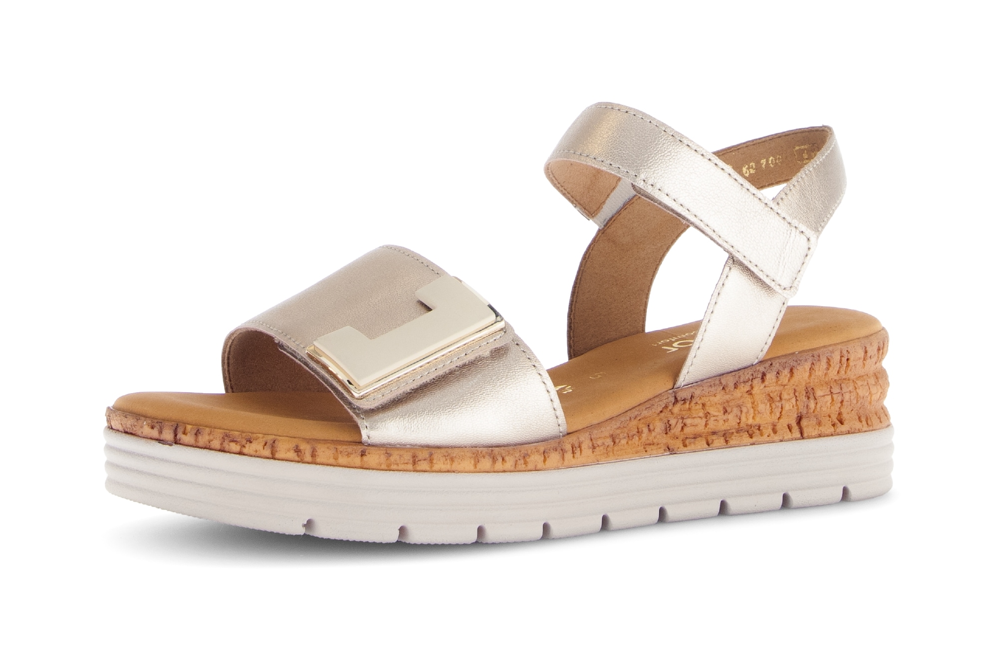 Gabor Sandales compensées »GENUA«  , talon compensé, chaussure d'été, sandale avec fermetures velcro, largeur G