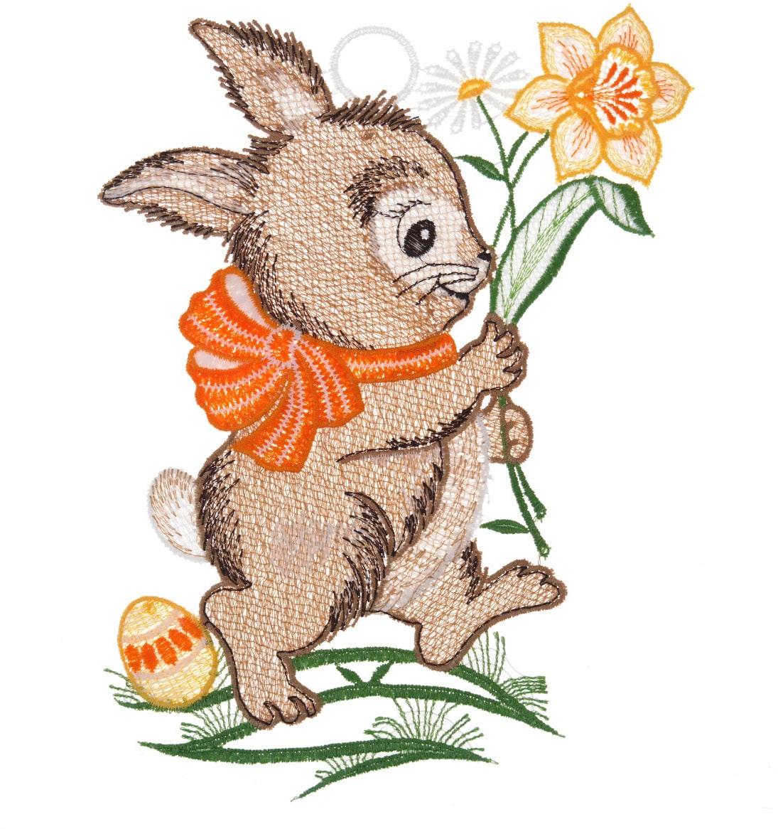 Image of W. Reuter & Sohn - Plauener Spitze® Fensterbild »Fensterbild "Hase" farbig« bei Ackermann Versand Schweiz