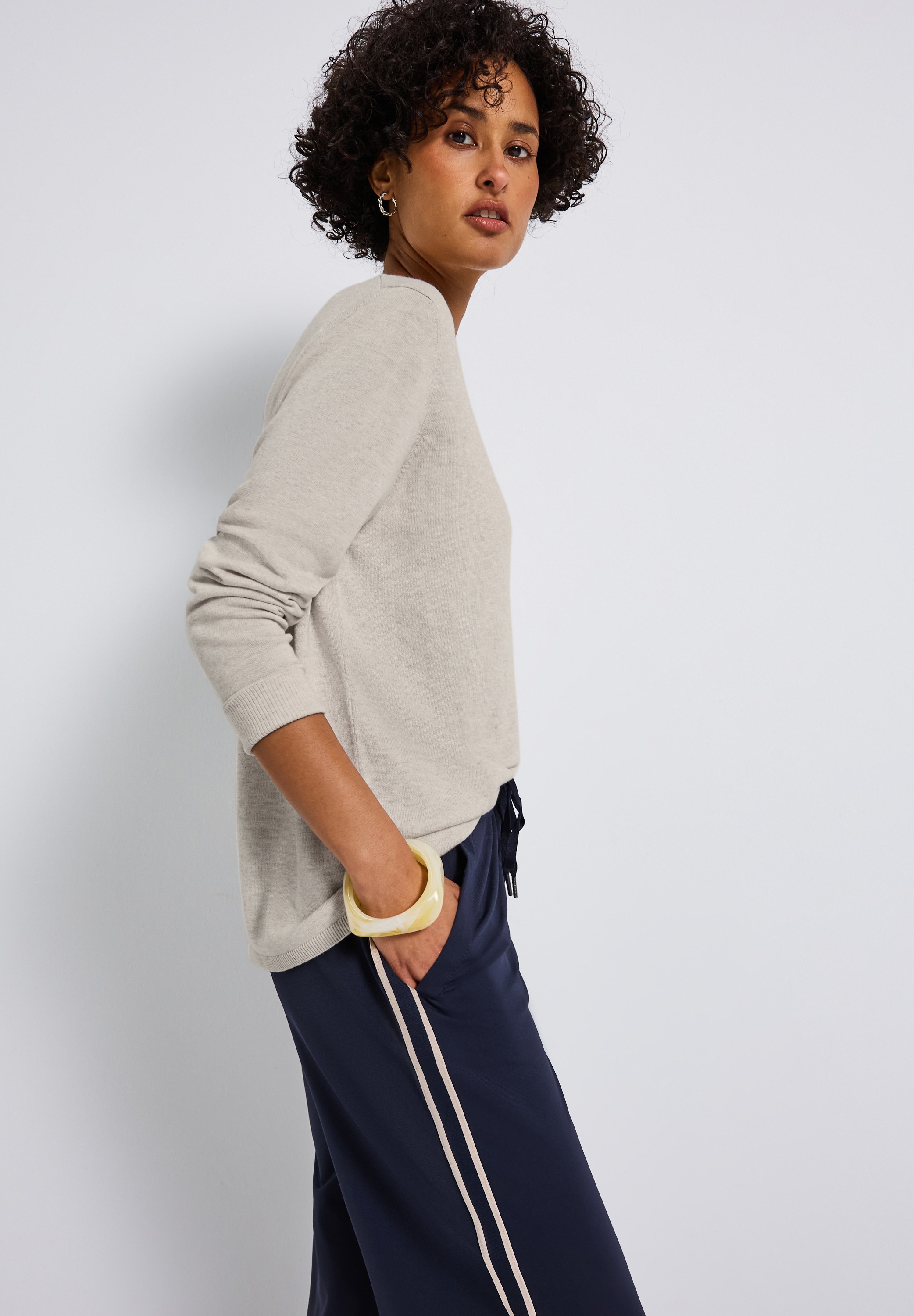 STREET ONE Strickpullover mit U-Boot-Ausschnitt