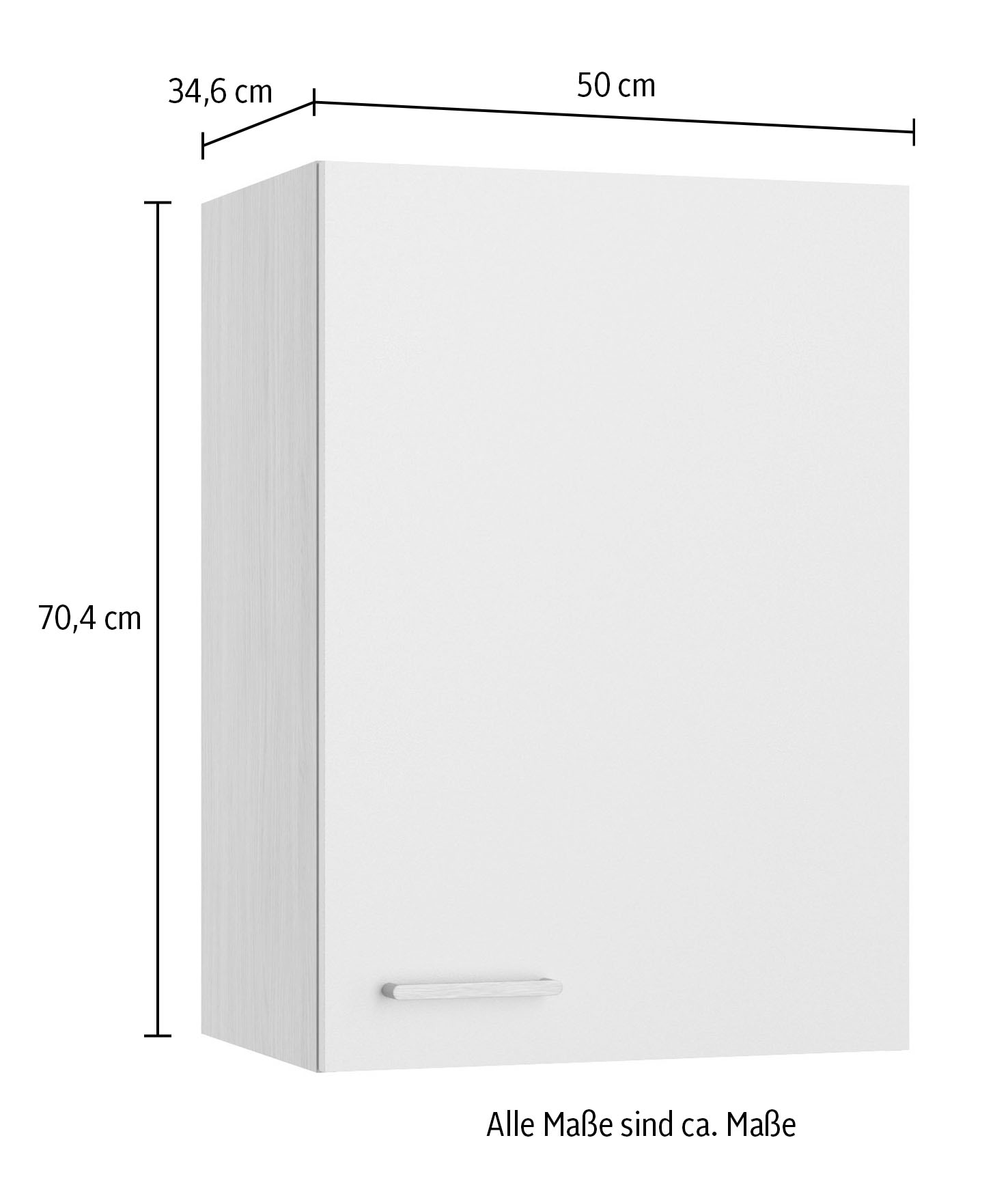 KOCHSTATION Armoire suspendue »KS-Lucy« Breite 50 cm, mit 1 Tür, 2 Einlegeböden, Soft-Close