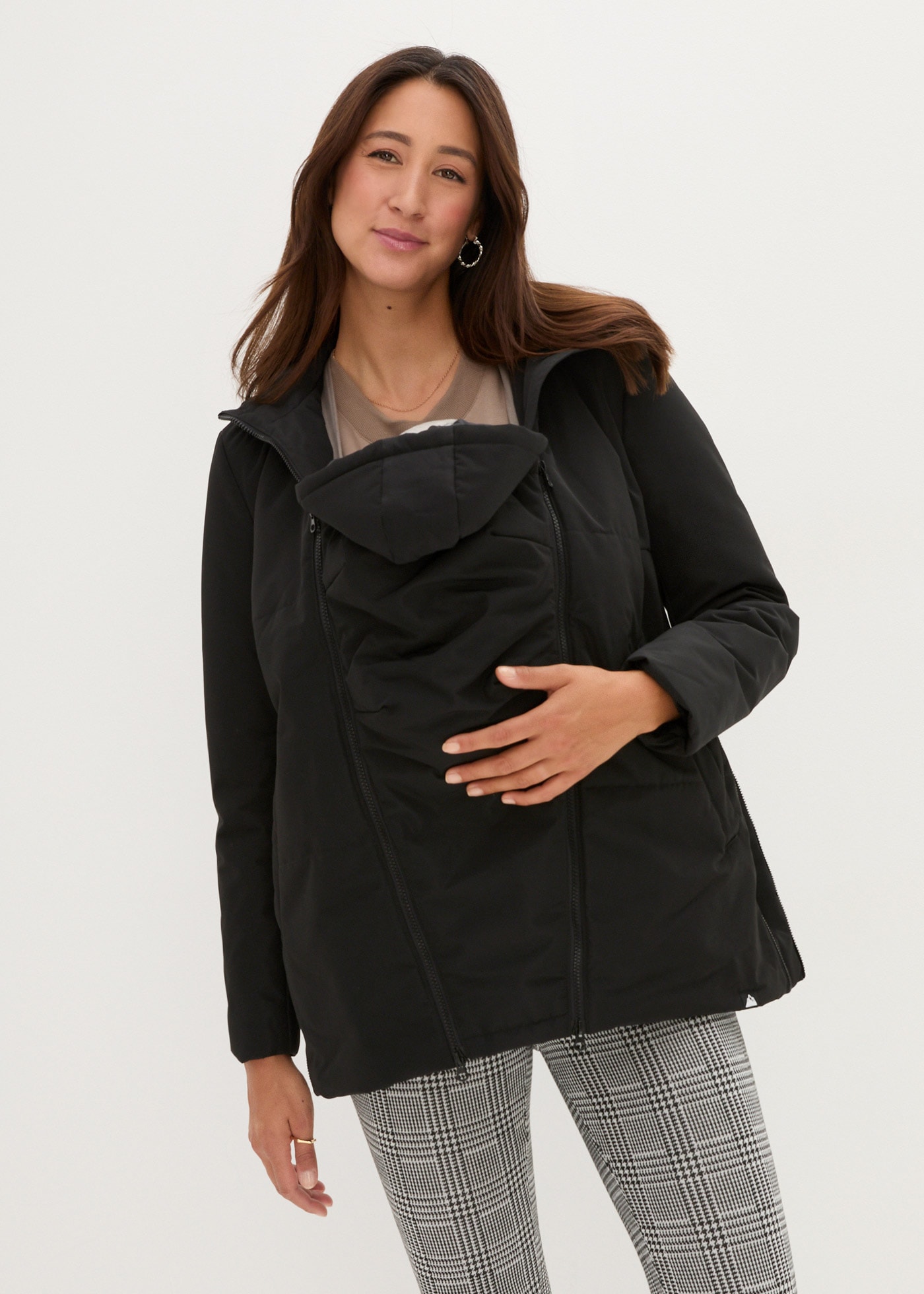 Image of bonprix Umstandsjacke mit Kapuze 3-in-1 Funktion, regen- und windabweisendes Material