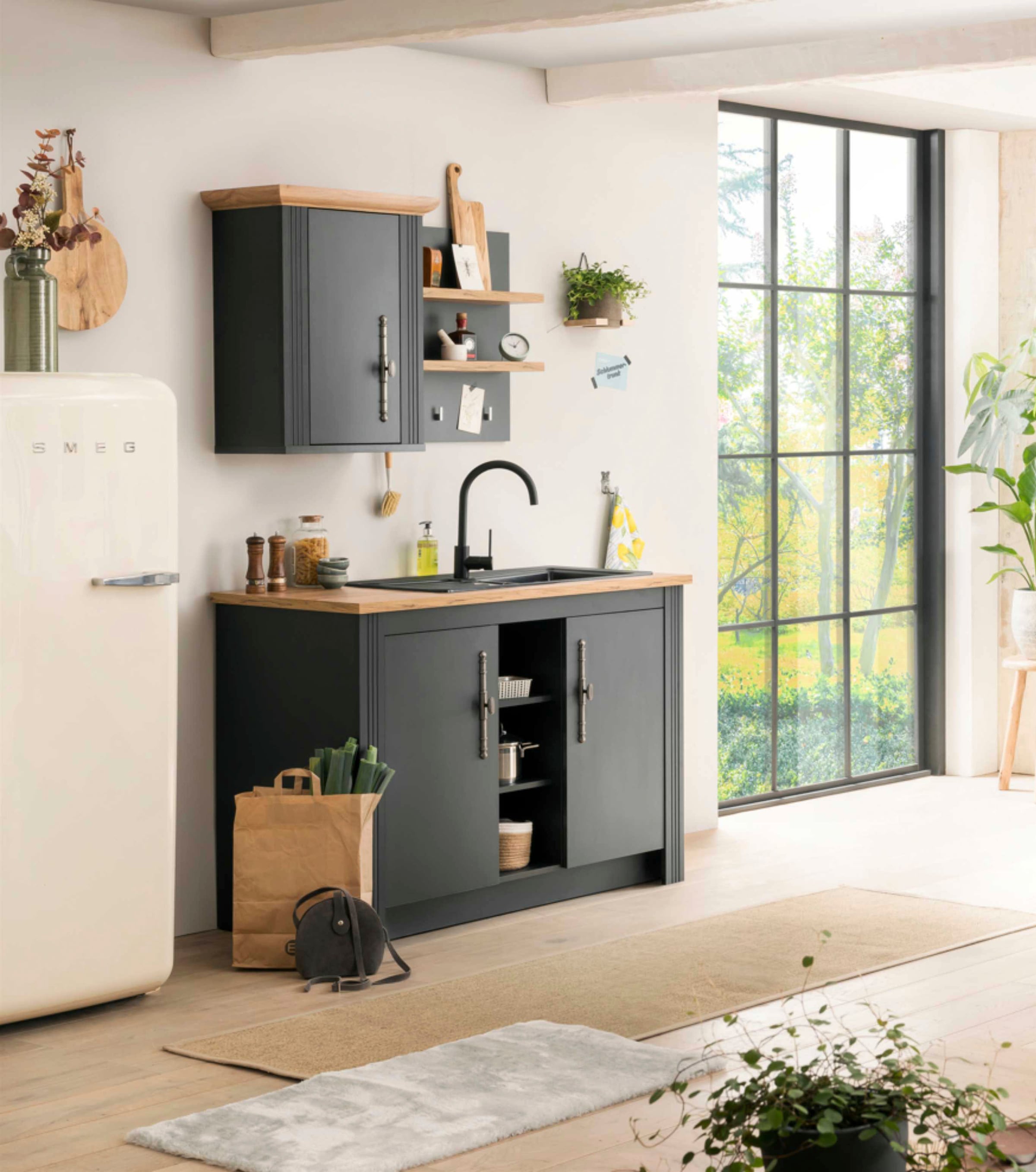 GOODproduct Kitchenette »KS-Westminster« Breite 130 cm, ohne E-Geräte