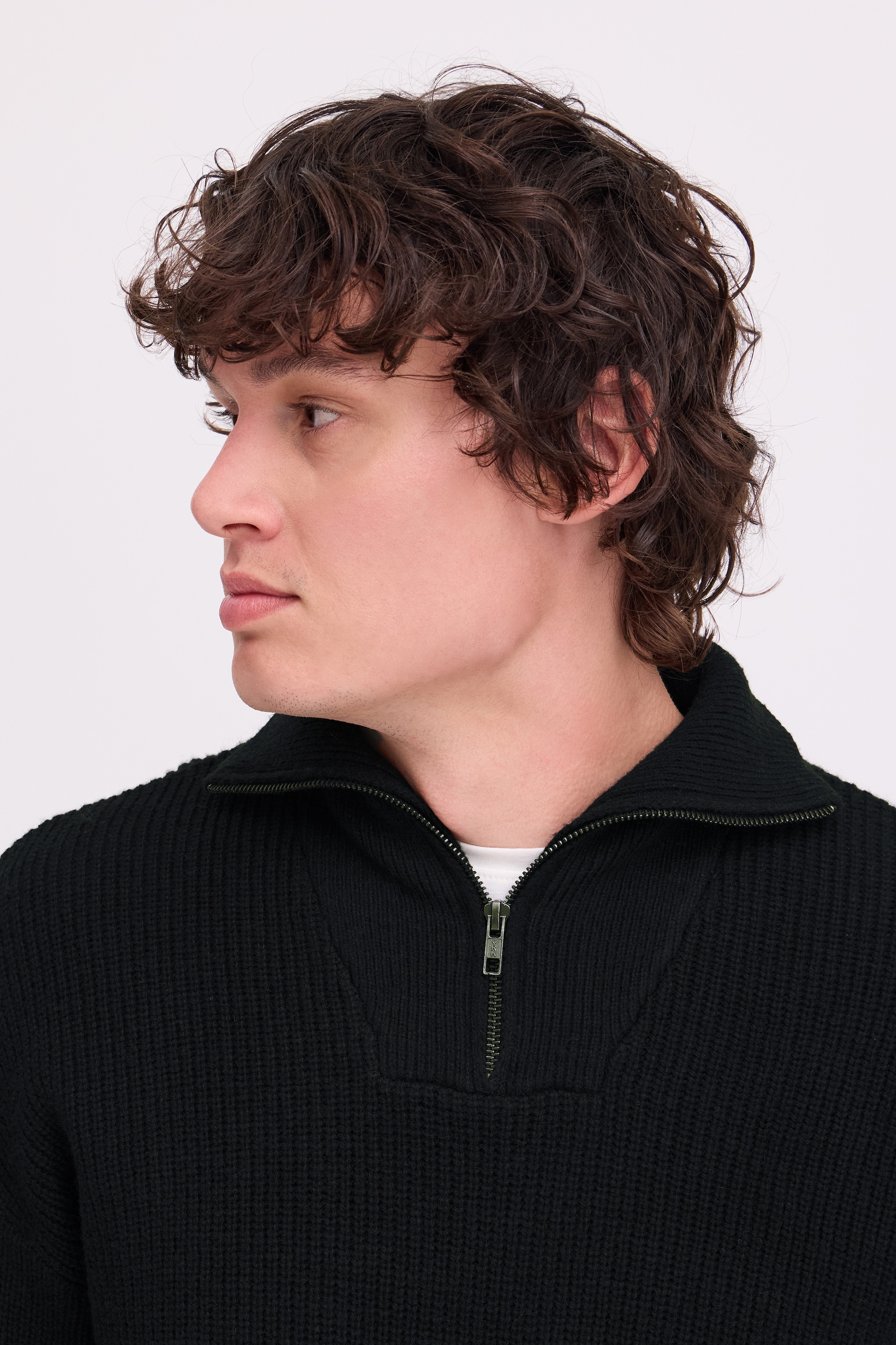 Blend Troyer »BHBOS KNIT HALFZIPP« Materialmix, relaxed fit