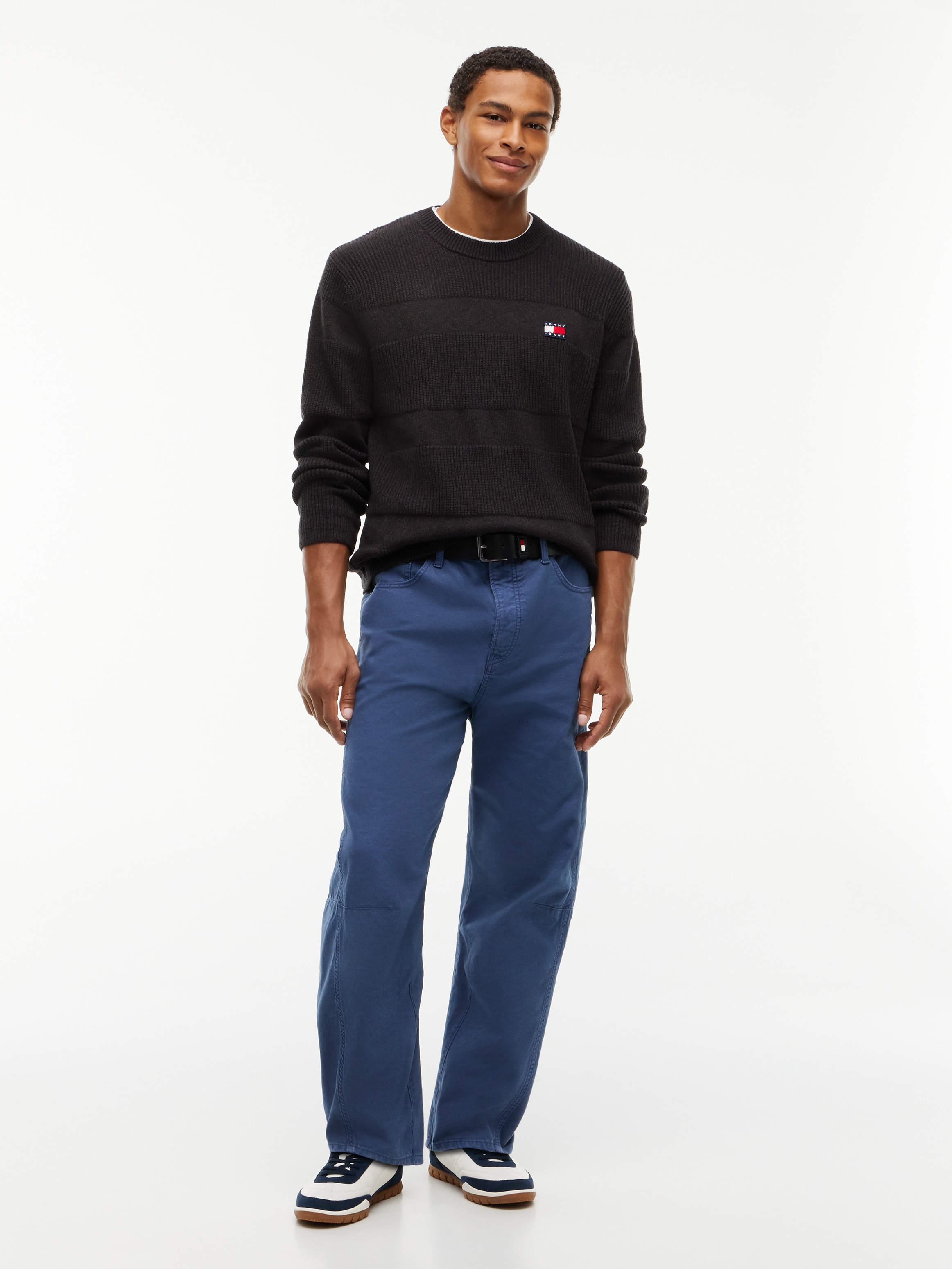 Tommy Jeans Pull en tricot »REGULAR TEXTURED SWEATER« Coupe régulière avec col rond