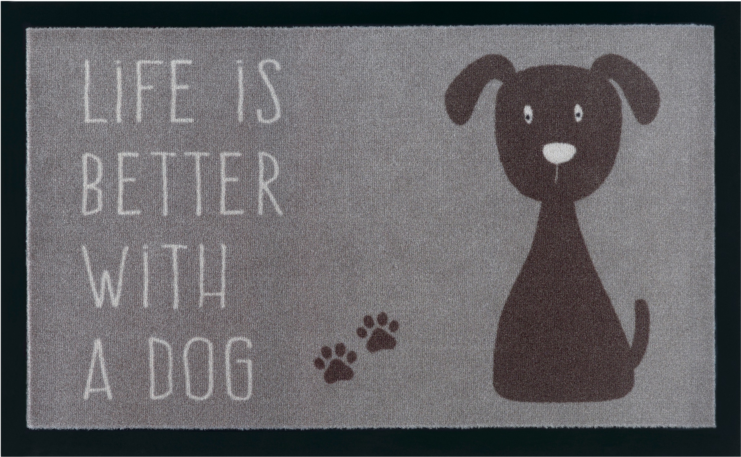 Image of my home Fussmatte »Hund«, rechteckig, 5 mm Höhe, In- und Outdoor geeignet, Rutschfest, Tiermotiv, Dog, mit Spruch, Robust, Pflegeleicht, Eingang bei Ackermann Versand Schweiz