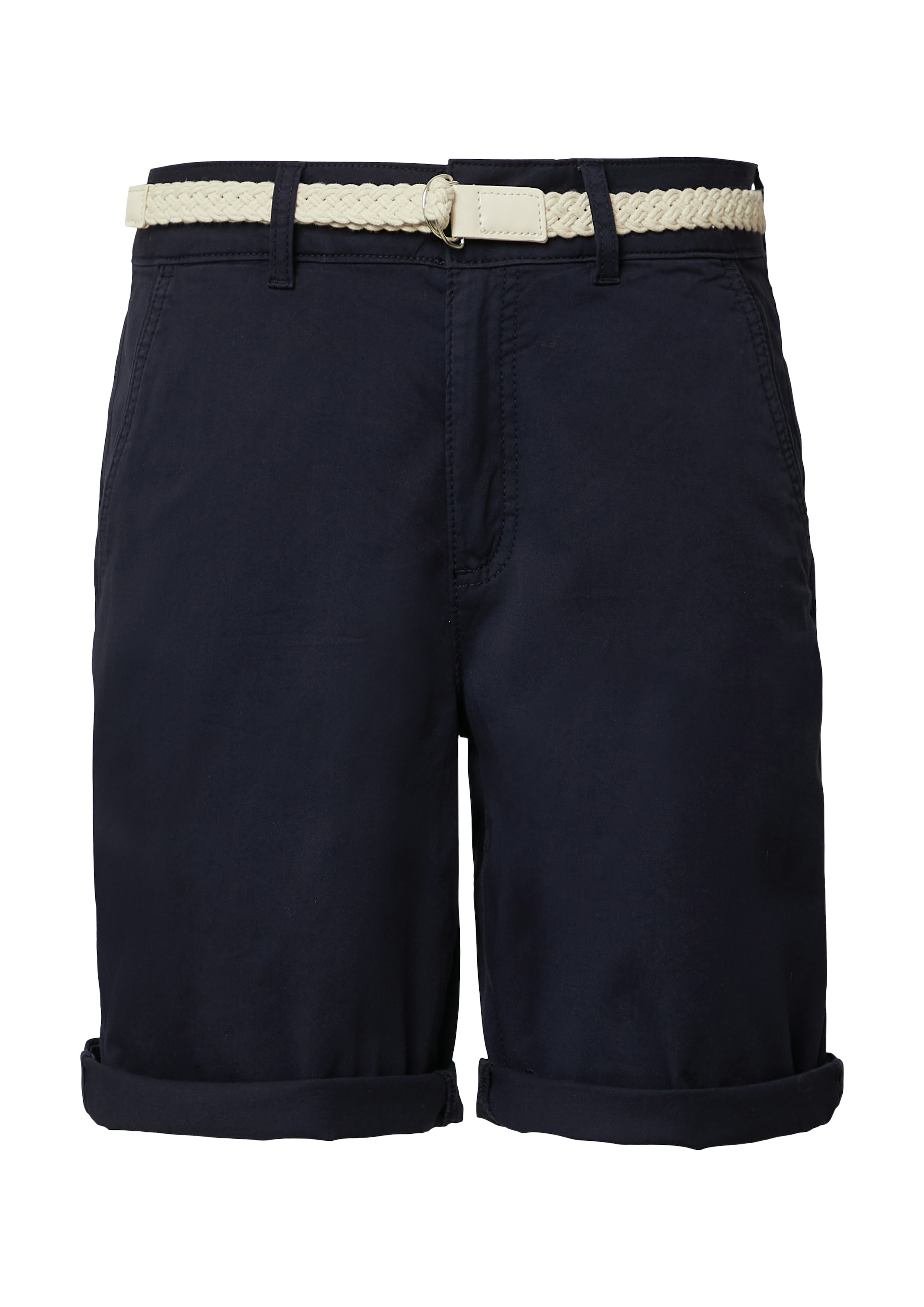 s.Oliver Chinoshorts, Sommerhose mit geflochtenem Gürtel