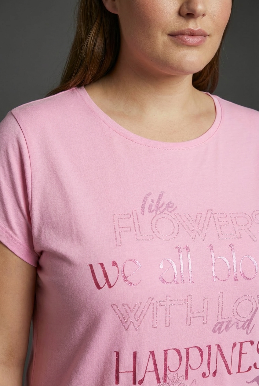 KangaROOS T-shirt Figurumspielende Passform, breiter Bund am Saum, grosse Grössen