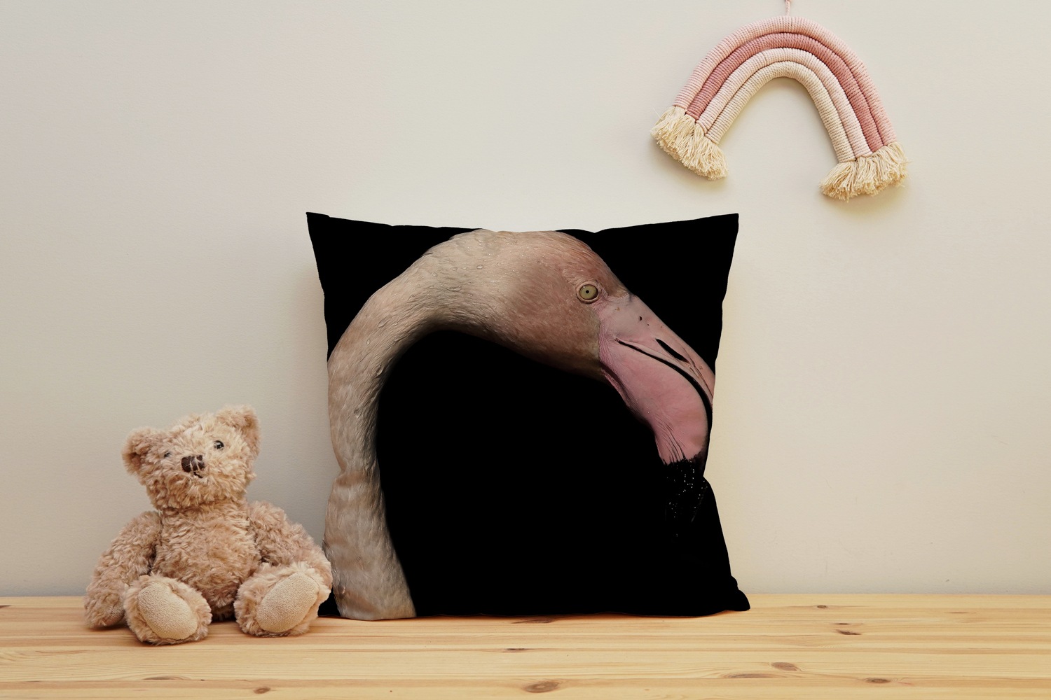 Image of queence Dekokissen "Flamingo" Kissenhülle mit HD Premium Druck, geruchsneutral, 40x40cm