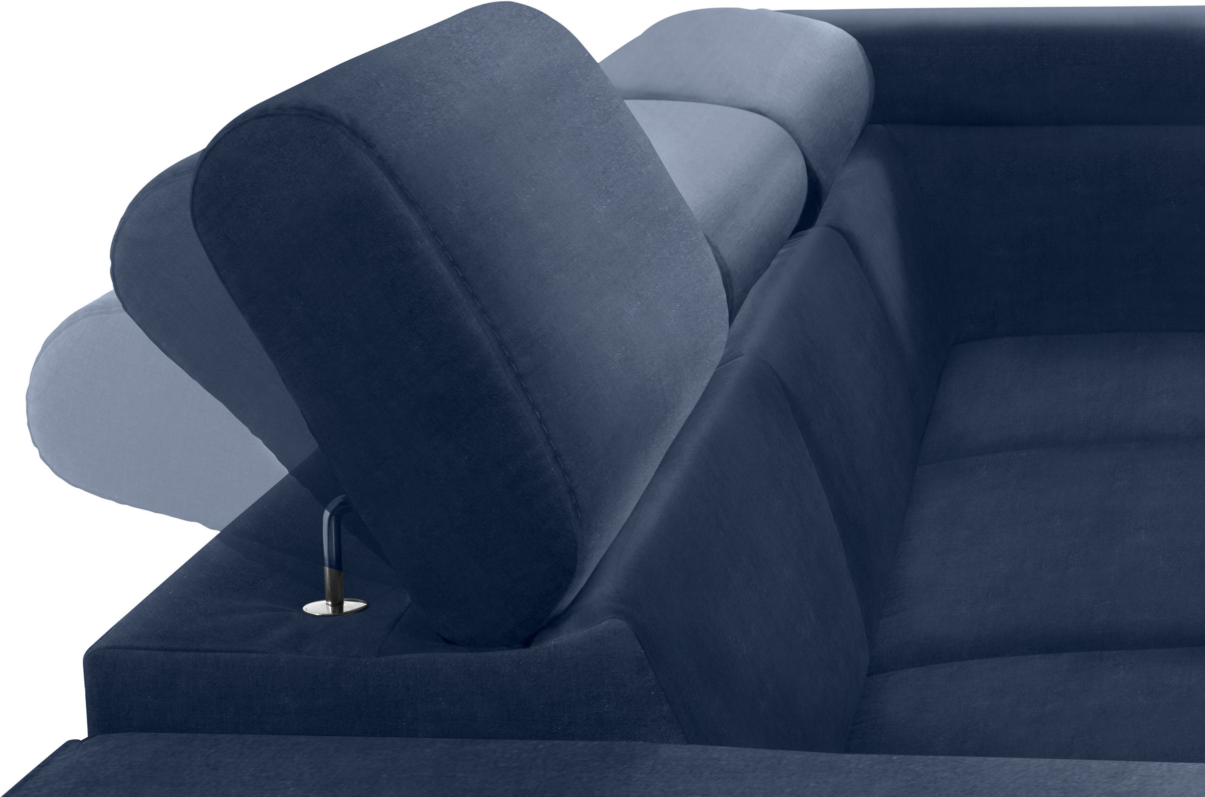 COTTA Ecksofa »Morven L-Form mit Kopfteilverstellung«, wahlweise mit Bettfunktion, Bettkasten & Wireless-Charger