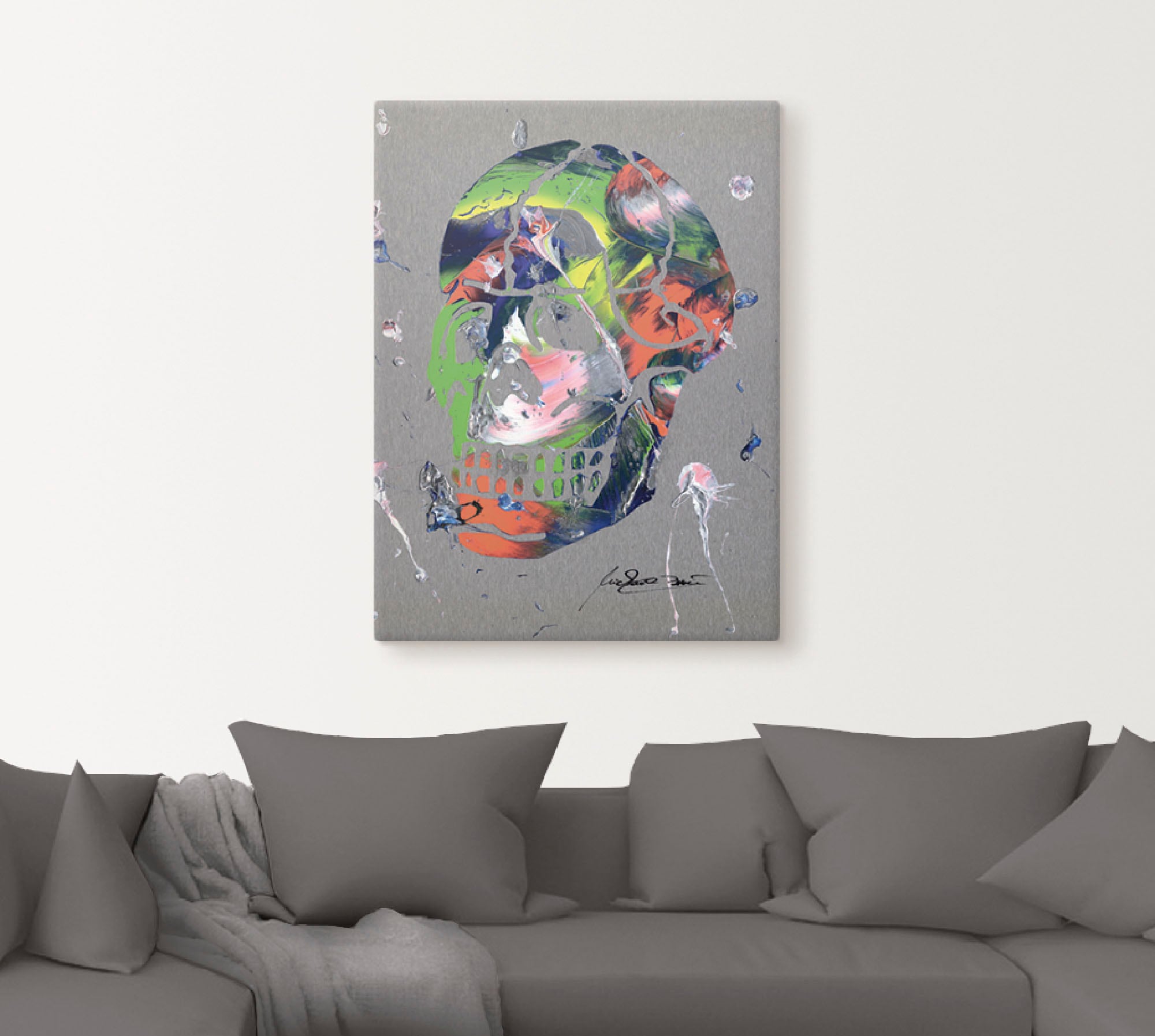 Artland Wandbild »Totenkopf«, Körper, (1 St.), als Alubild, Leinwandbild, Wandaufkleber oder Poster in versch. Grössen