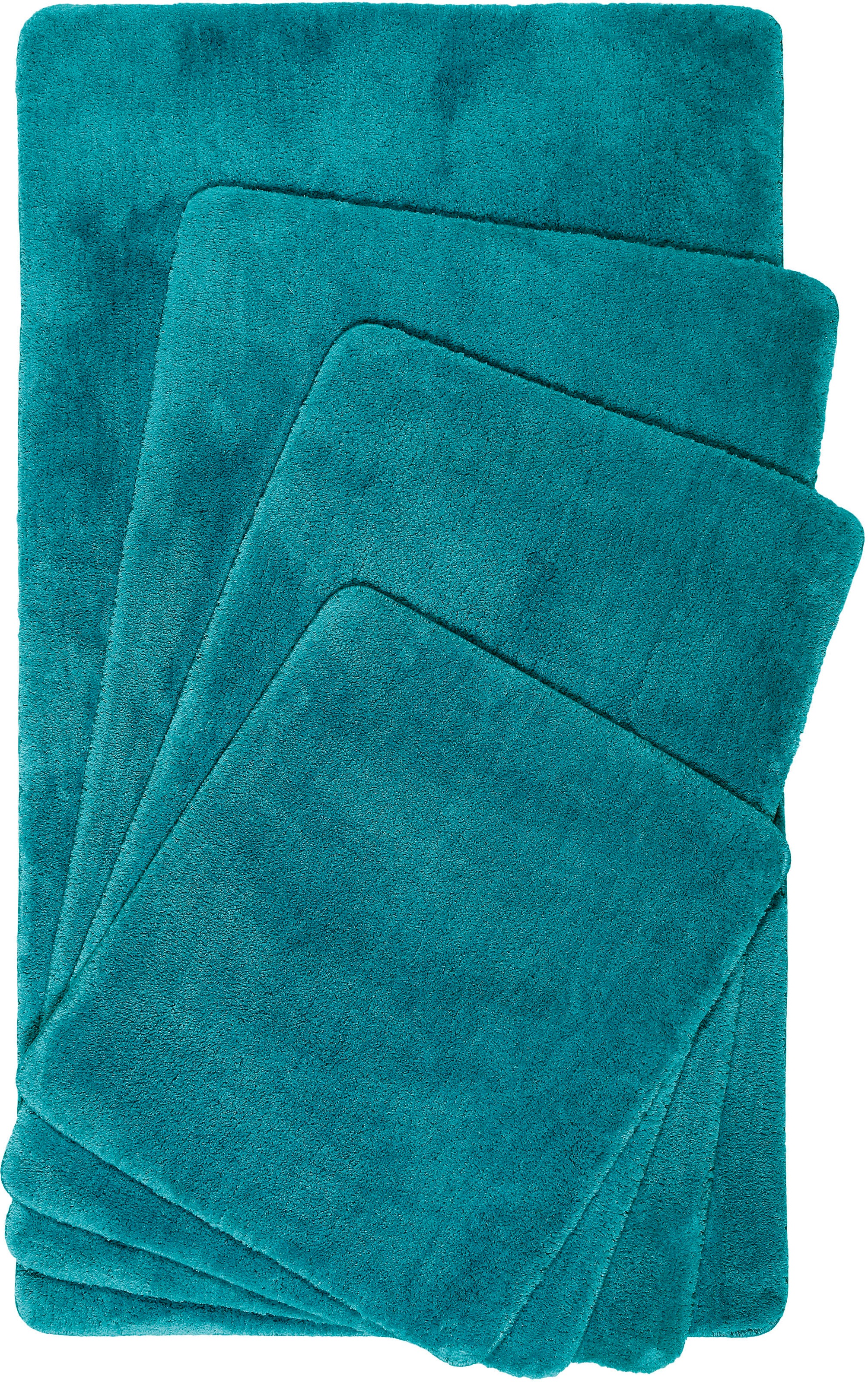 Wecon home Basics Badematte »Joris« Höhe 20 mm rutschhemmend beschichtet strapazierfähig waschbar, viele Grössen, Badezimmerteppich, uni