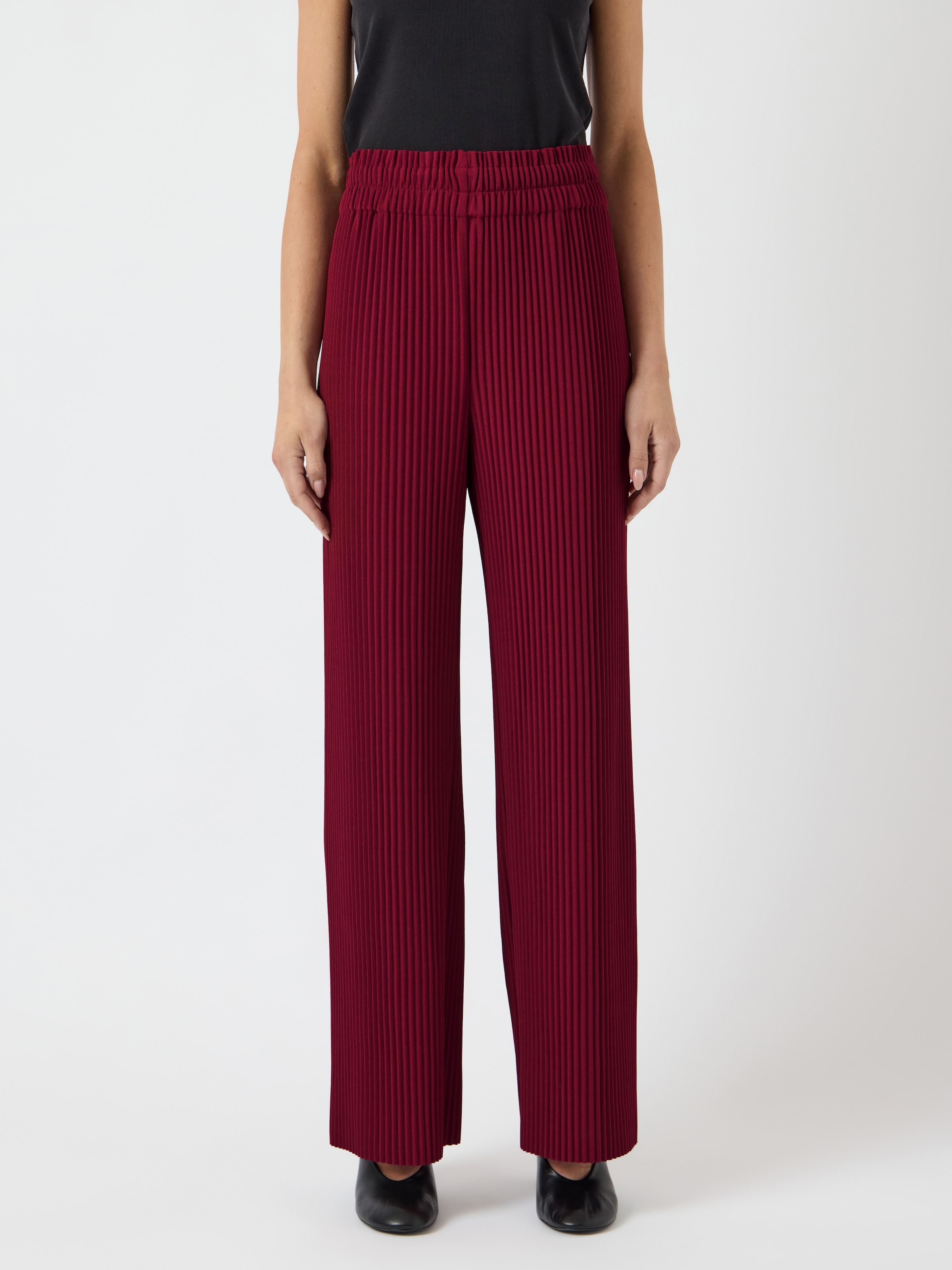 Y.A.S Schlupfhose »YASALISA HW PANT S. NOOS«, Sommerhose, mit Plisseefalten