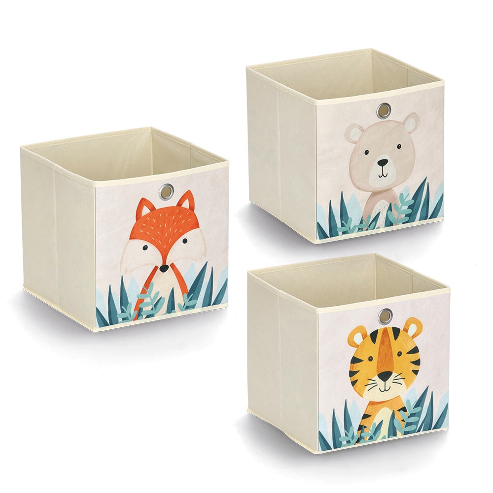 Image of Zeller Present Aufbewahrungsbox "Animals" Vlies, faltbar, verschiedene Tiermotive
