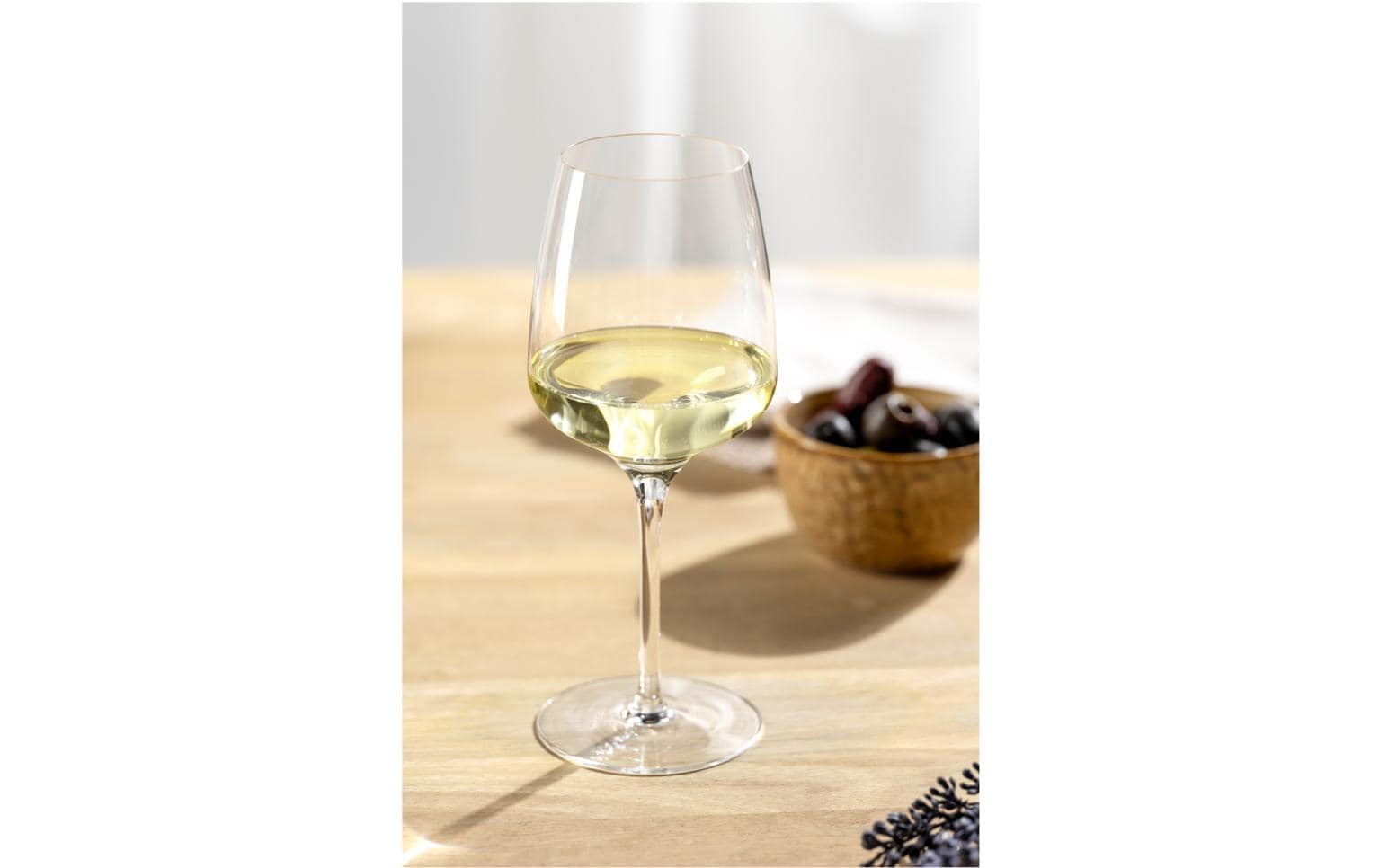 LEONARDO Weissweinglas »Cesti 280 ml, 6 Stück, Schwarz/Transparent«, (6 tlg.)