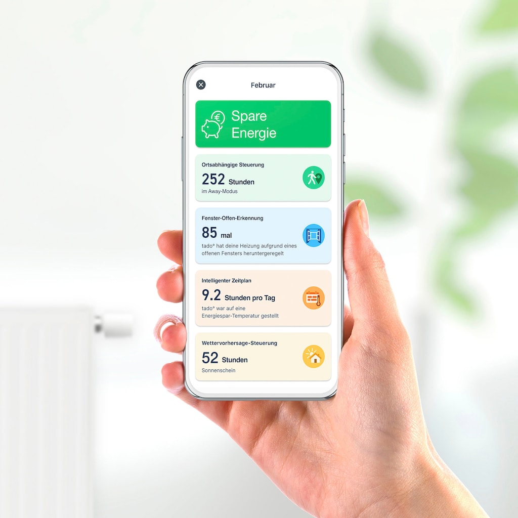 Tado Heizkörperthermostat »Smartes Heizkörper-Thermostat - Duo Pack, zur Einzelraumsteuerung«