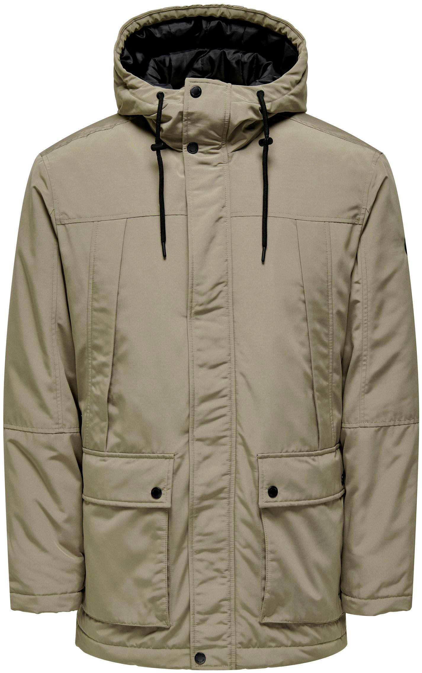 ONLY & SONS Langjacke »ONSJAYDEN PARKA NOOS OTW VD«, mit Kapuze