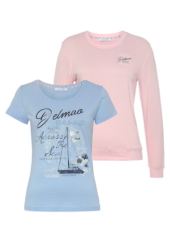 DELMAO Sweatshirt, (Spar-Set, 2 tlg., Sweatshirt + T-Shirt), mit passendem T-Shirt... kaufen