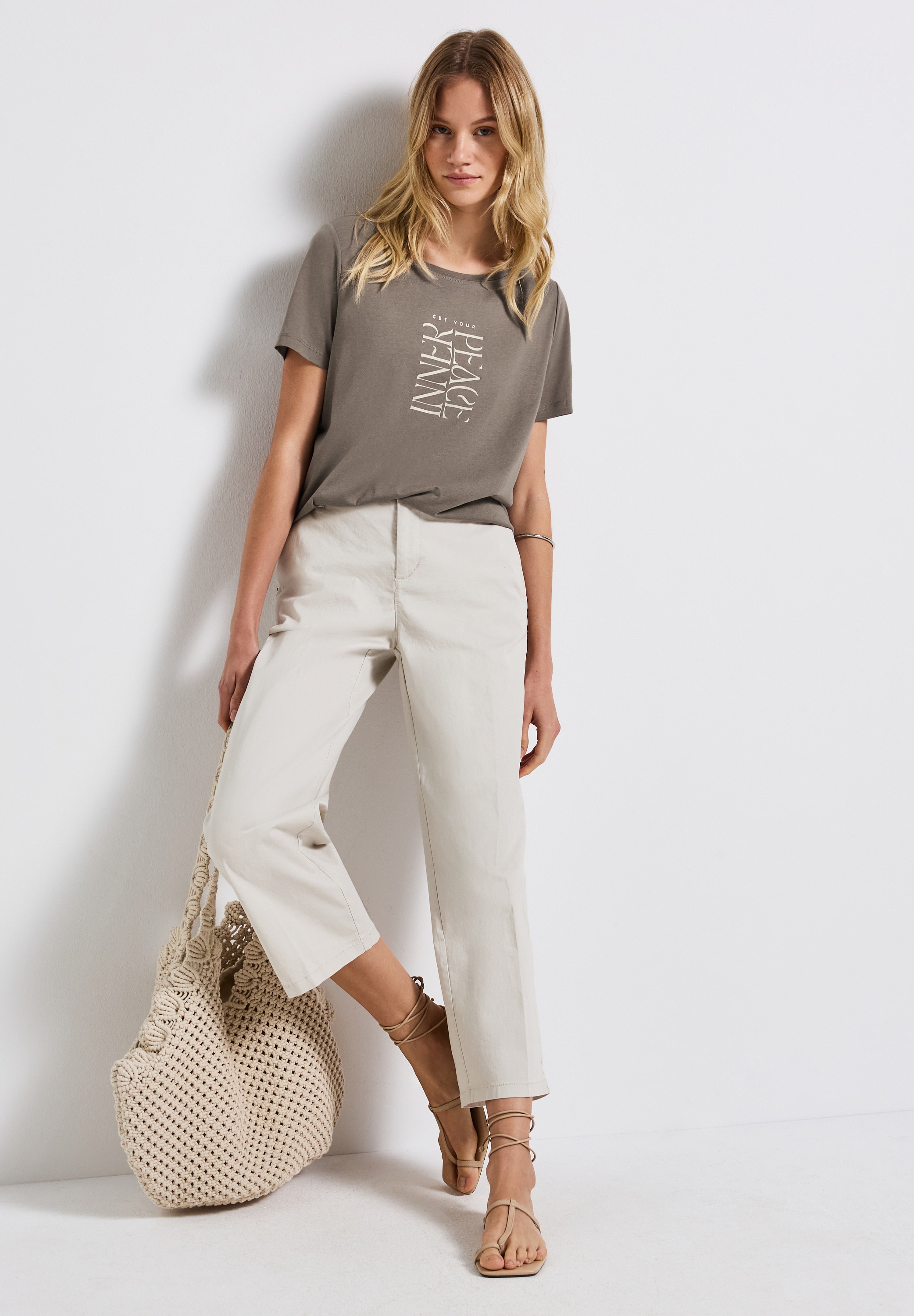 STREET ONE Shirttop, mit Wording Print