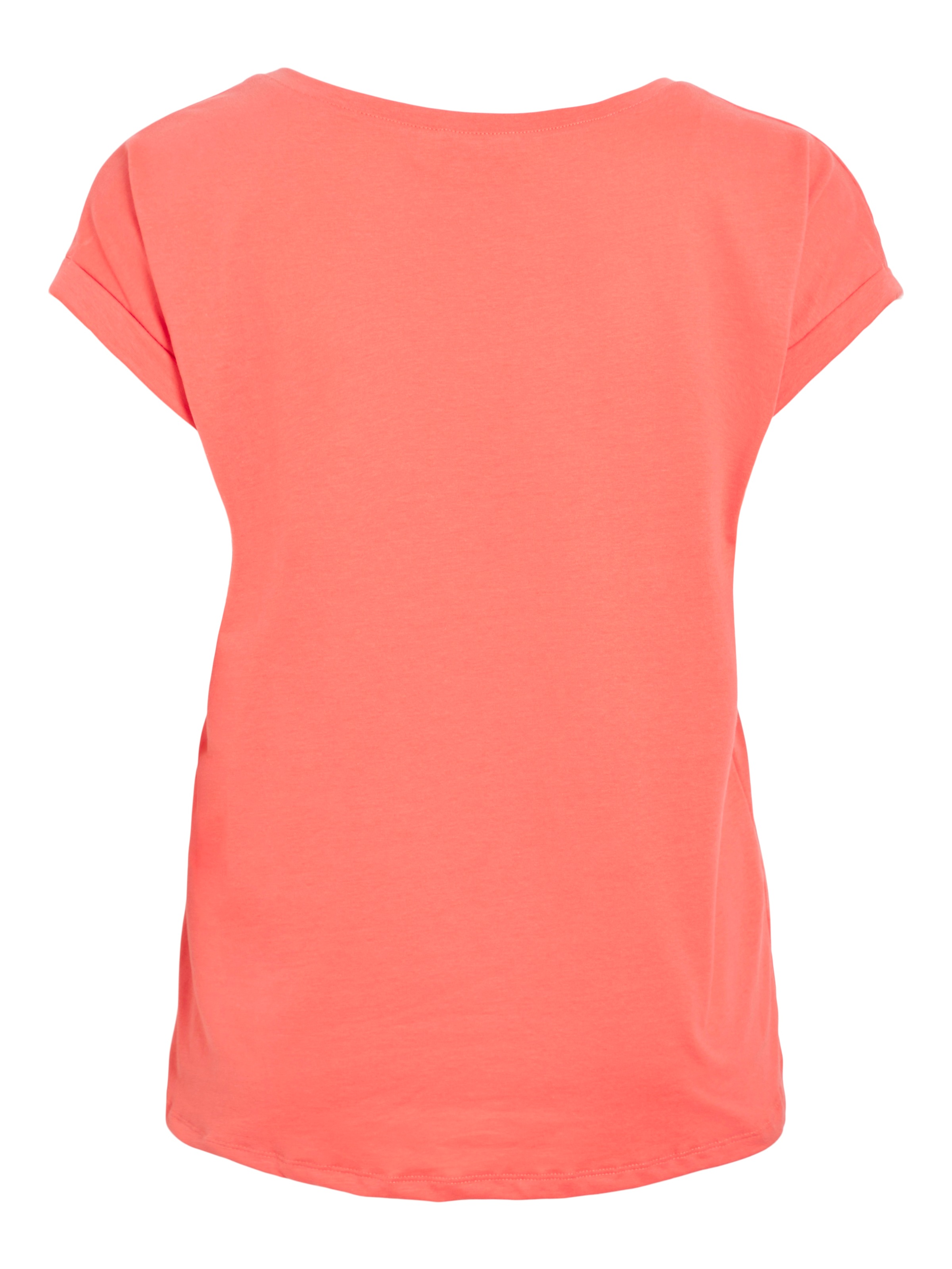 Vila Rundhalsshirt »VIDREAMERS NEW PURE T-SHIRT/SU-NOOS«, Basic Damen-T-Shirt mit Rundhalsausschnitt und umgeschlagenen Ärmeln