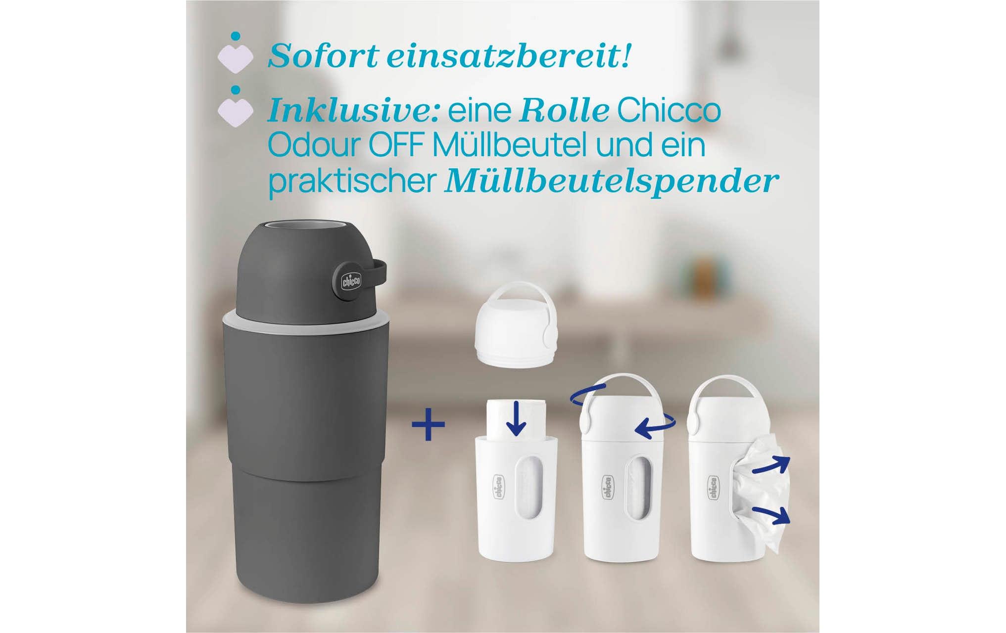 Chicco Windeleimer »Chicco Windeleimer Odour Off XL Stone 45 l Steingrau«