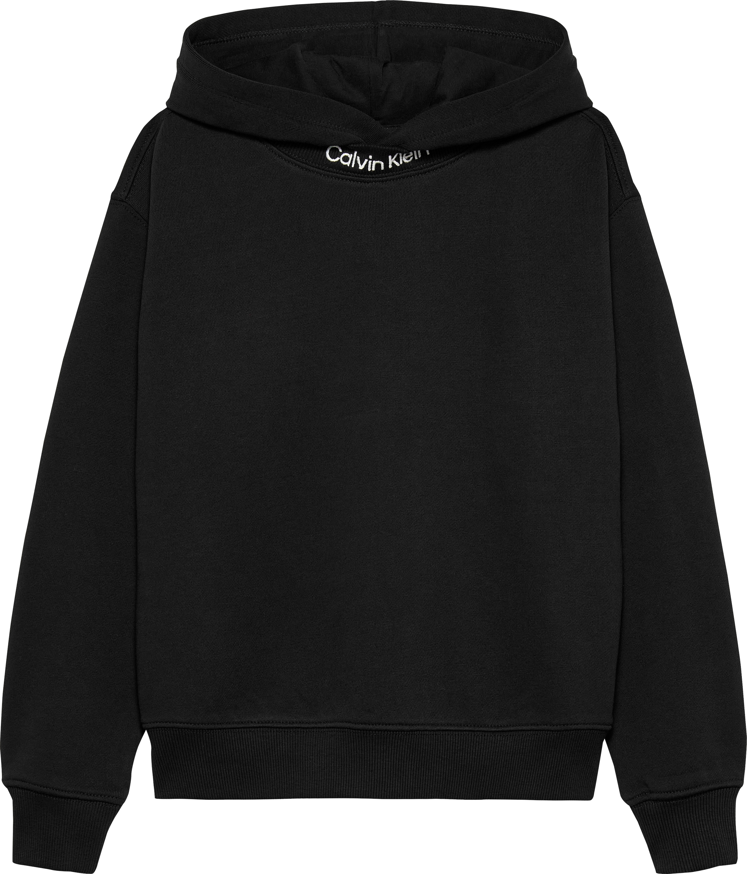 Calvin Klein Jeans Kapuzensweatshirt »NECK EMBRO LOGO TERRY HOODIE«, für Kinder bis 16 Jahre, Logo-schriftzug