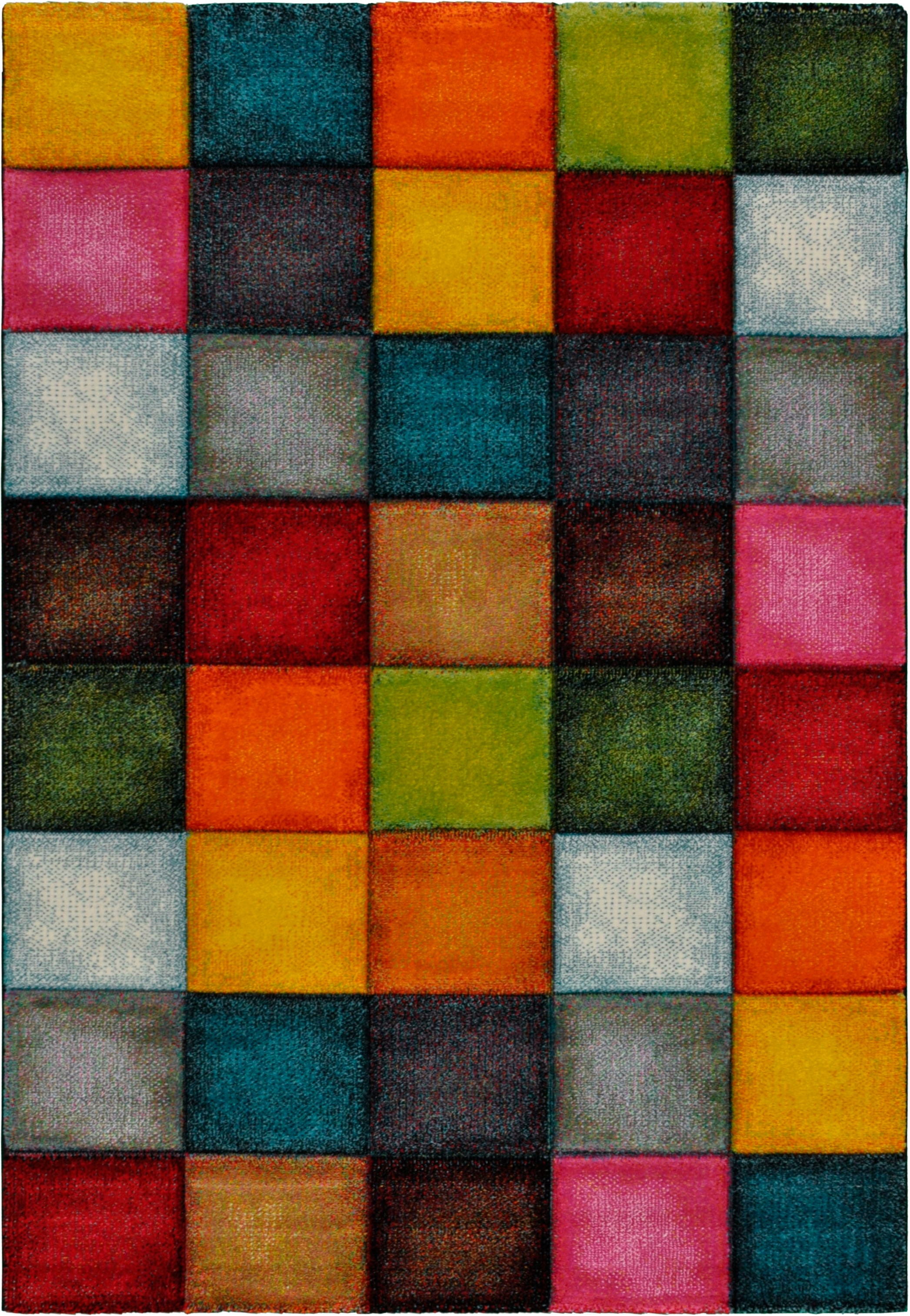 merinos Teppich »Belis 22605«, rechteckig, Wohnzimmer, moderner farbenfroher Kurzflorteppich