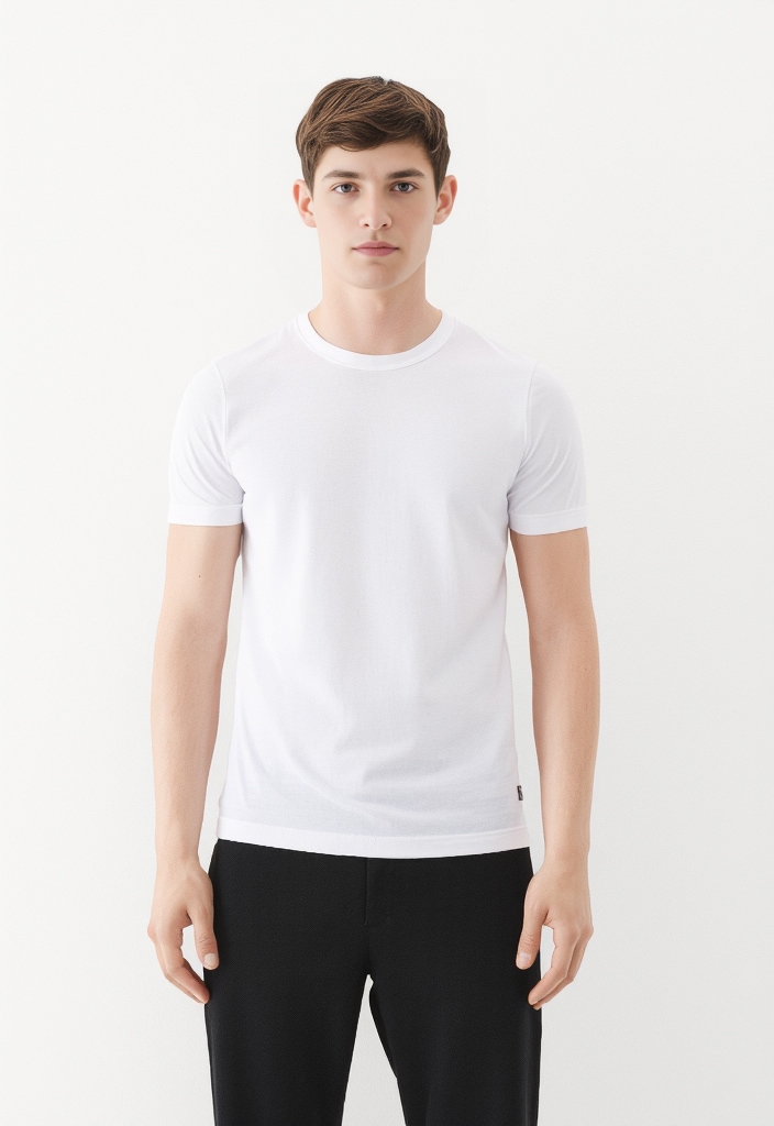 Jack & Jones T-shirt »JACBASIC mit Rippbündchen und angenehmem Tragekomfort« ,  uni, tendance, coupe regular, coton, col rond