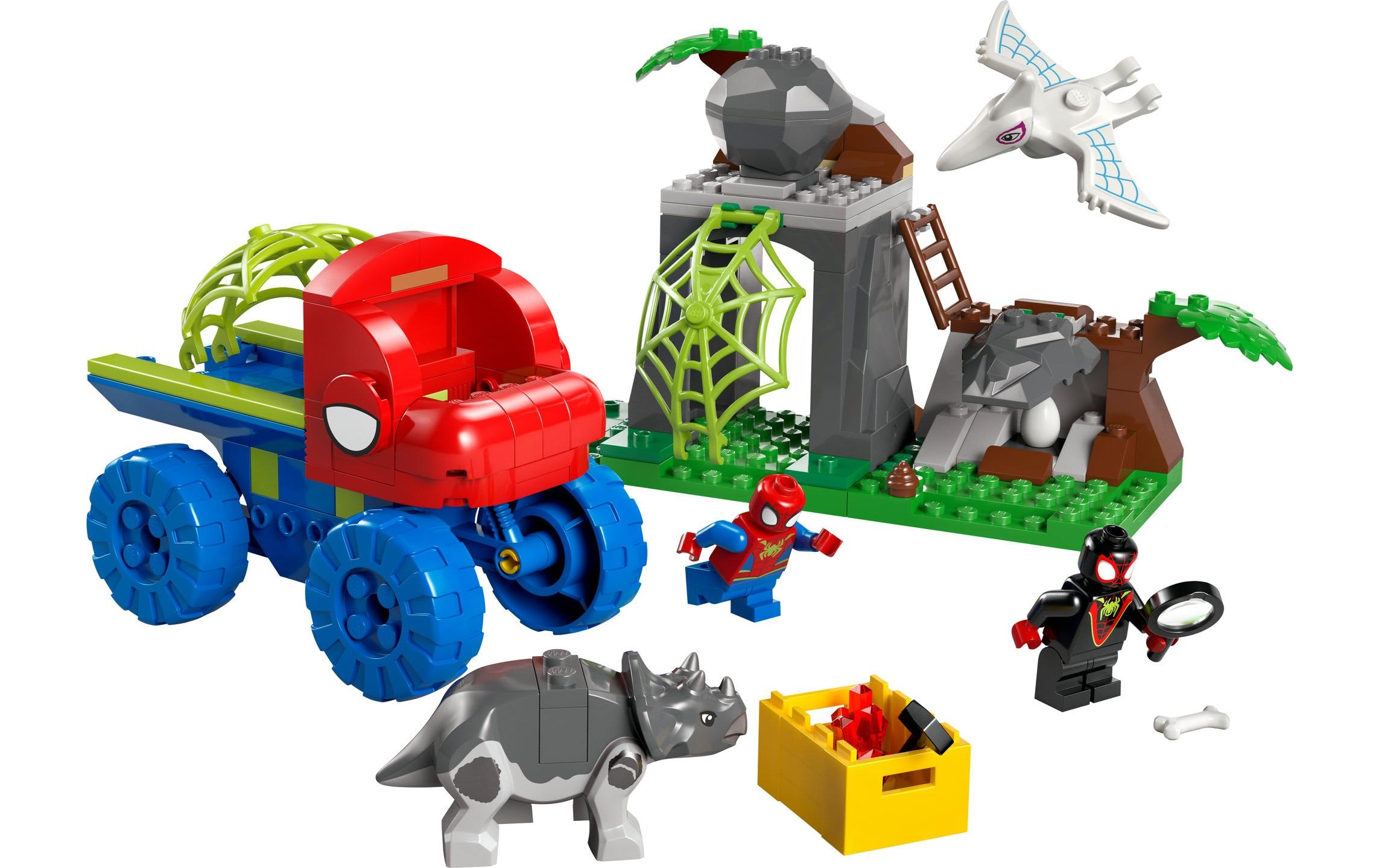 LEGO® Spielbausteine »Marvel Spideys Team im Dino-Truck«, (136 St.)