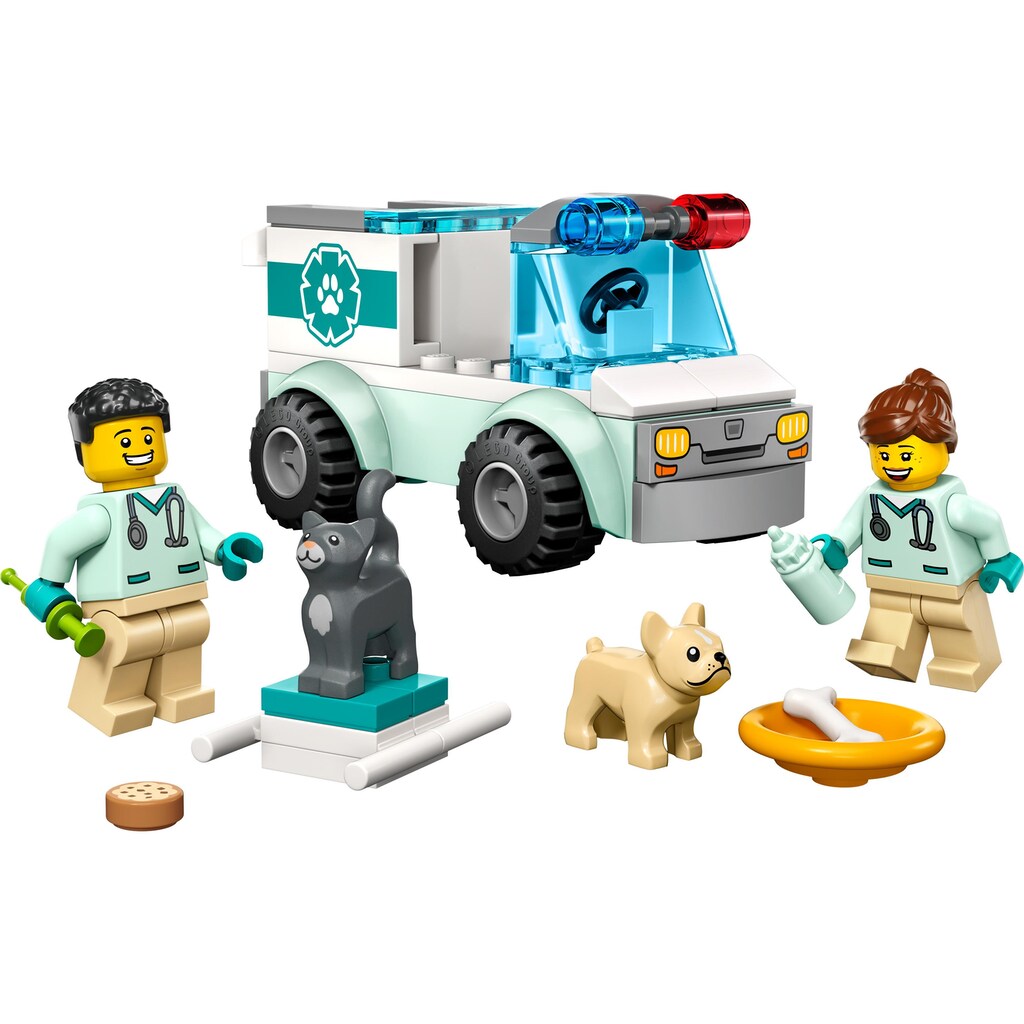 LEGO® Konstruktionsspielsteine »Tierrettungswagen«, (58 St.)
