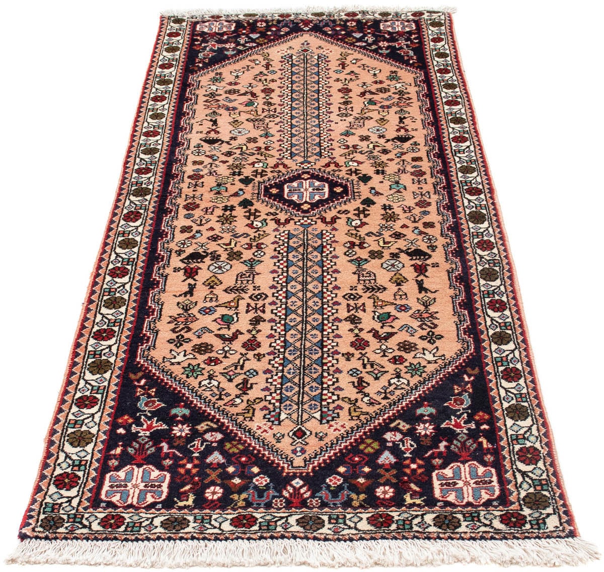 Wollteppich »Hosseinabad Medaillon Rosso 125 x 79 cm«, rechteckig, Handgeknüpft