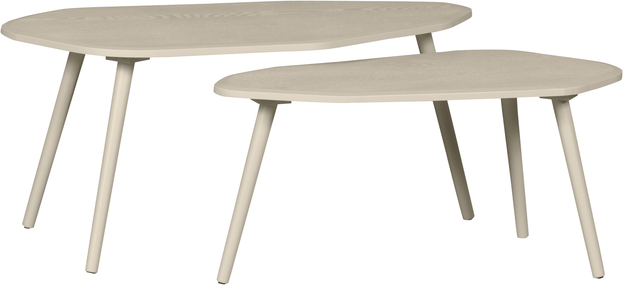 WOOOD Beistelltisch »Davina von MDF mit organischer Tischplatte B 90 x T 50 x H 40 cm« Set, 2 Stk. tlg. 2er-Set, Tragkraft je 5 kg, Bein-/Tischkombination frei wählbar