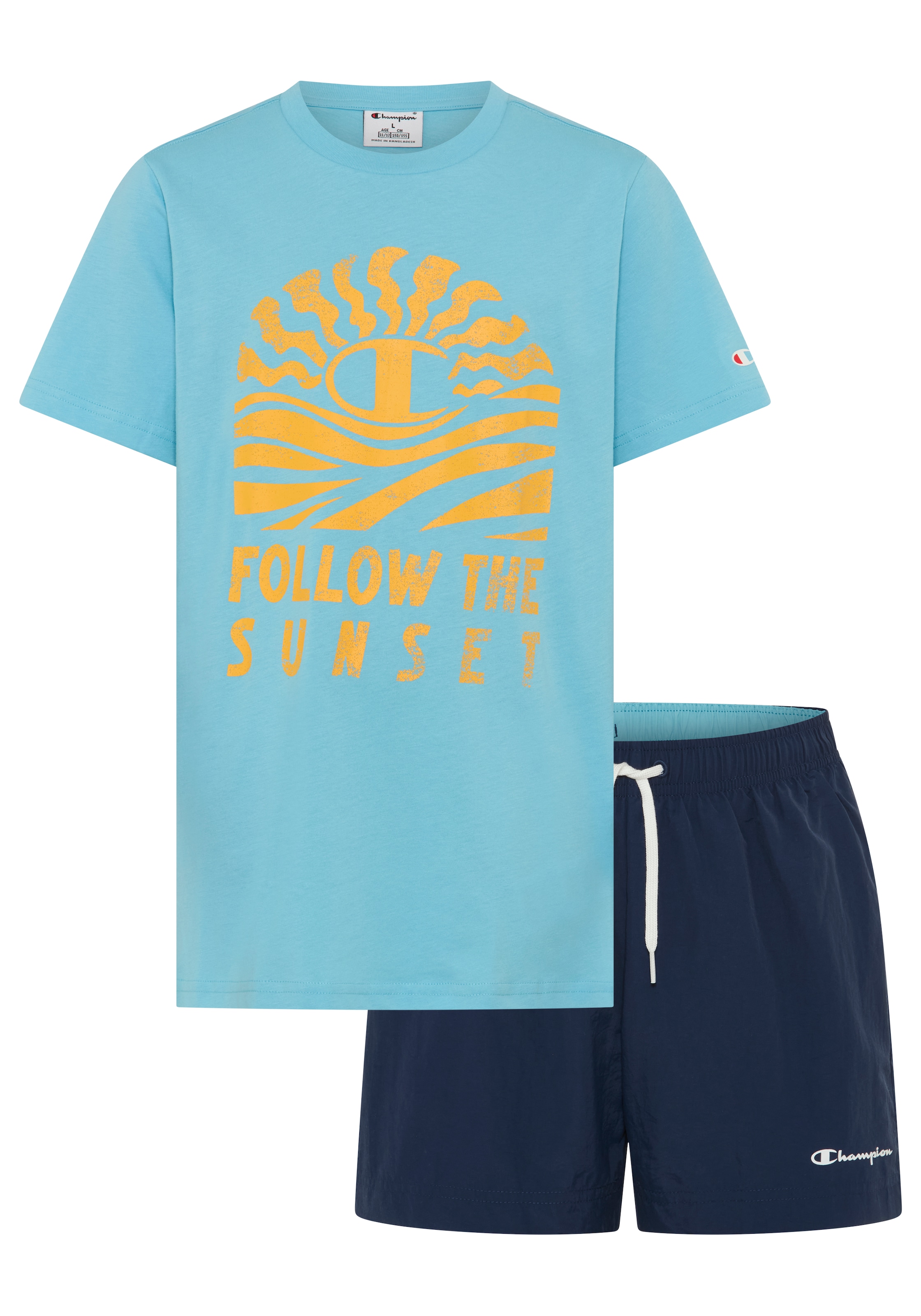 Champion T-Shirt & Shorts »Kids' Beach Set« 2 2-teiliges Set, aus Baumwolle, für Kinder und Jugendliche