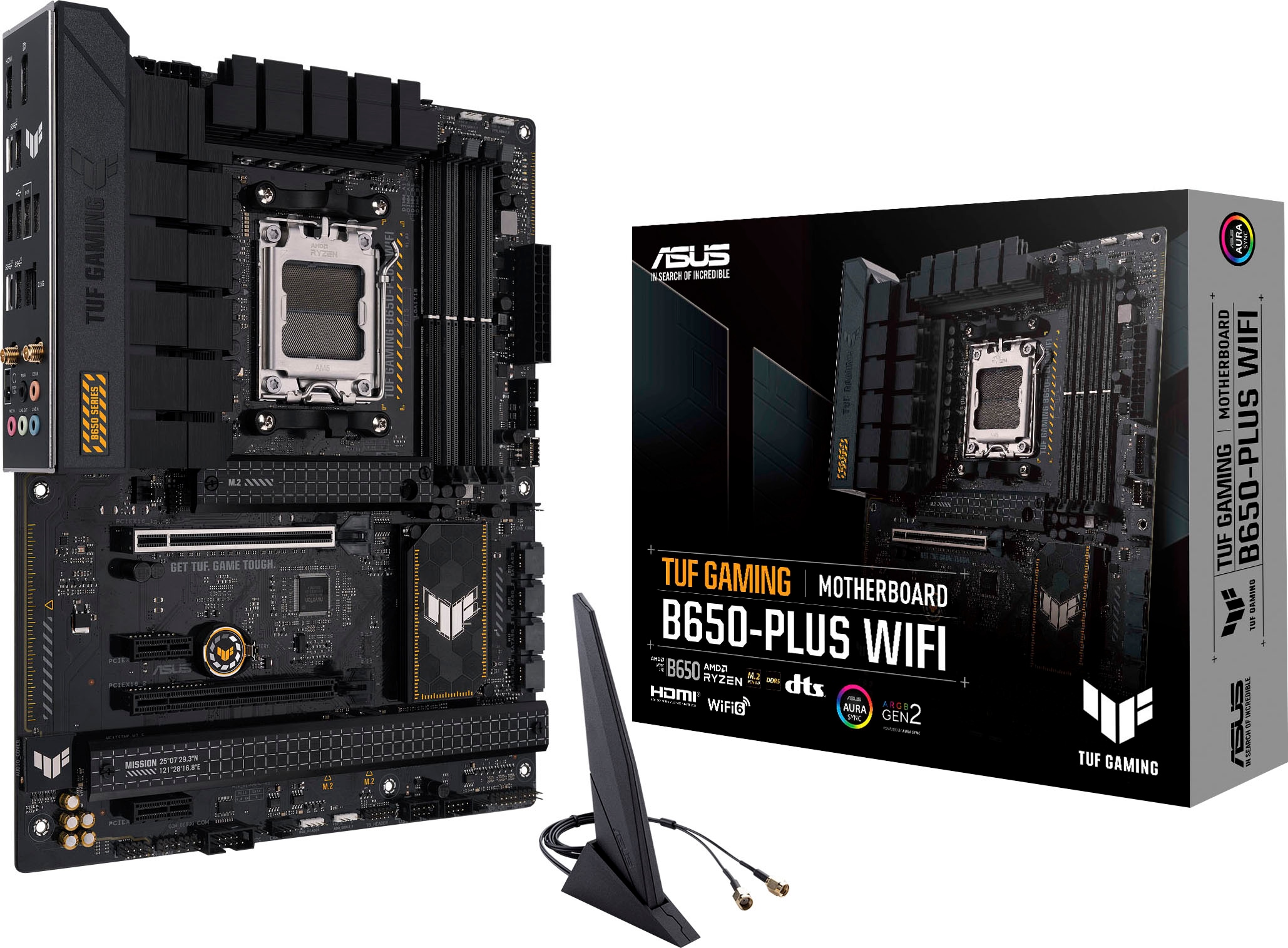 Asus Mainboard »TUF GAMING B650-PLUS WIFI«, Ryzen 7000, ATX, PCIe 5.0, DDR5-Speicher, 14 Power Stages