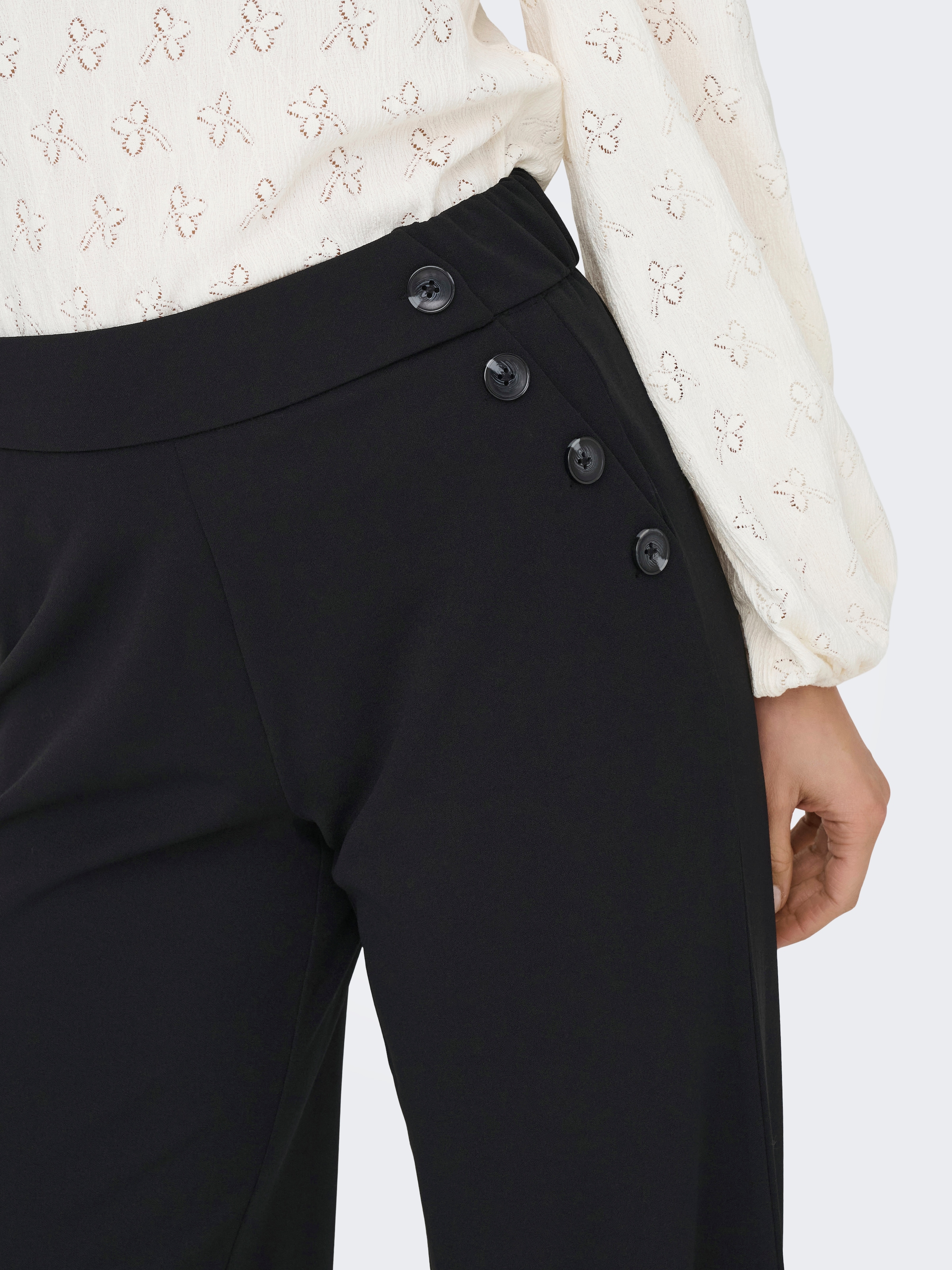 ONLY Pantalon à enfiler »ONLRINA BUTTON PANT JRS NOOS«  mit Knopf-Details