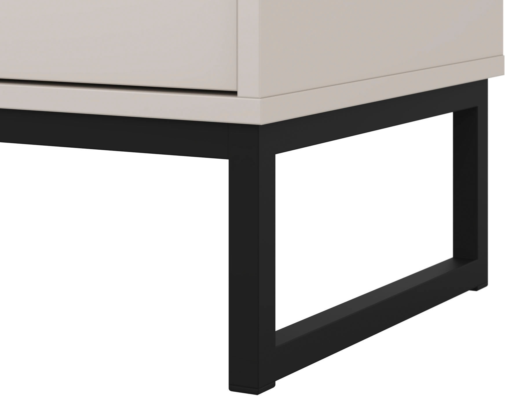 GOODproduct Vitrine »Loft, Höhe 180 cm, moderne grifflose Standvitrine mit 2 Türen« Hochschrank mit viel Stauraum, verstellbaren Einlegeböden, Regal