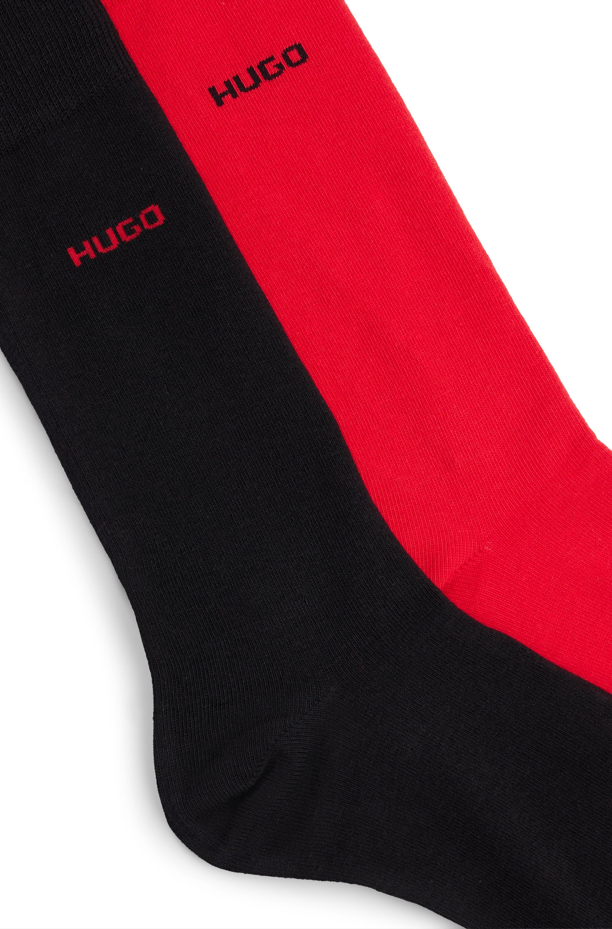HUGO Underwear Businesssocken »2P RS UNI CC«, (Packung, 2 Paar, 2er Pack), mit kontrastfarbenem HUGO Logo-Schriftzug