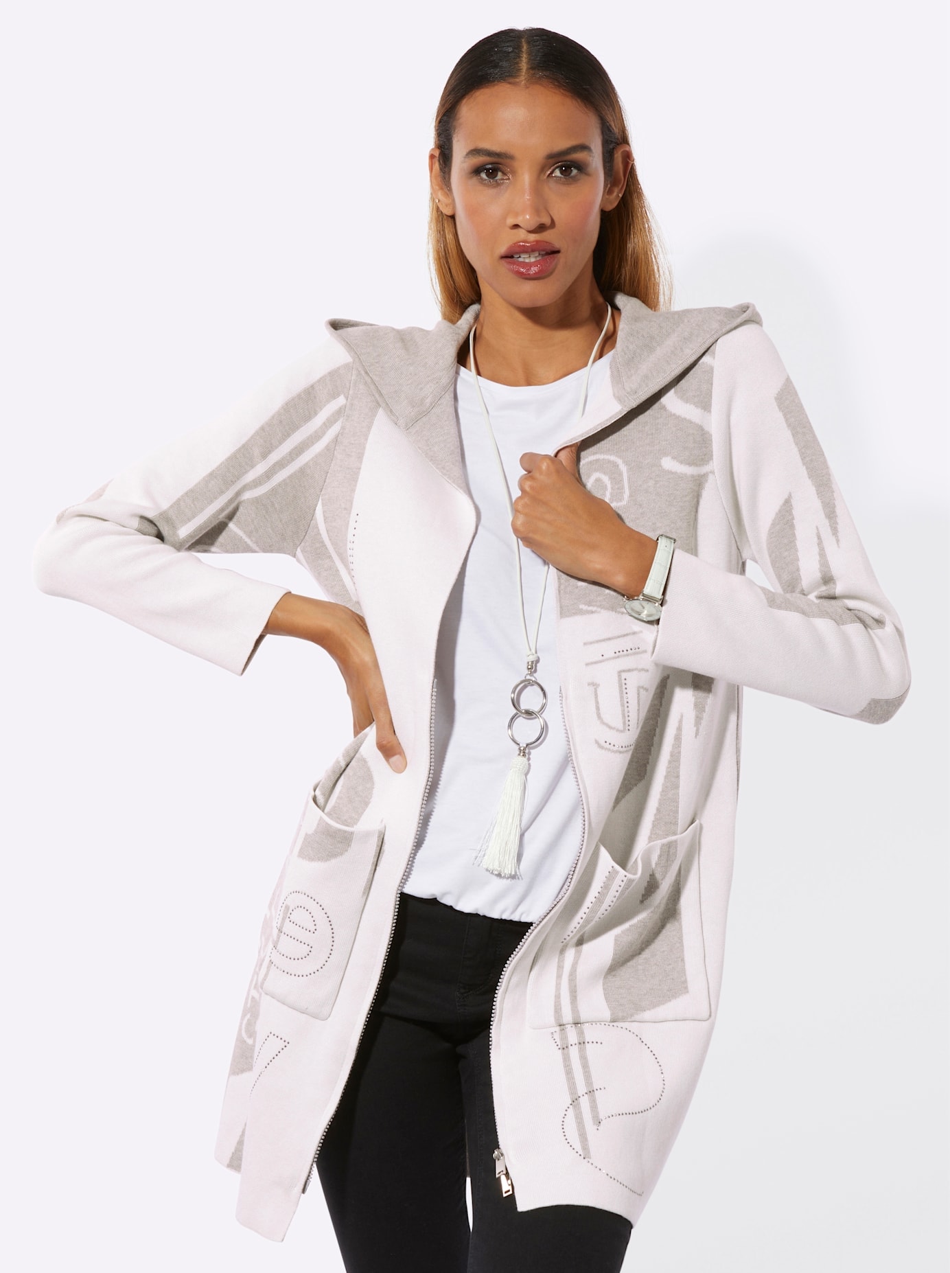 creation L Longstrickjacke