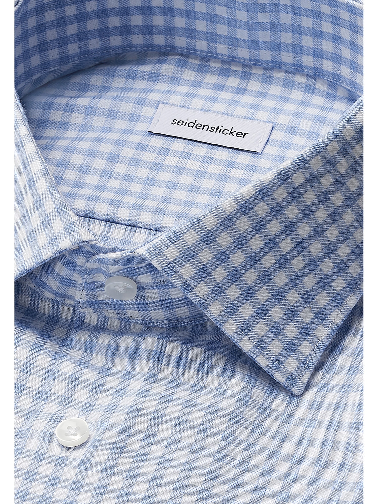 seidensticker Flanellhemd »Schwarze Rose« Shaped 1/1 Kentkragen Karo