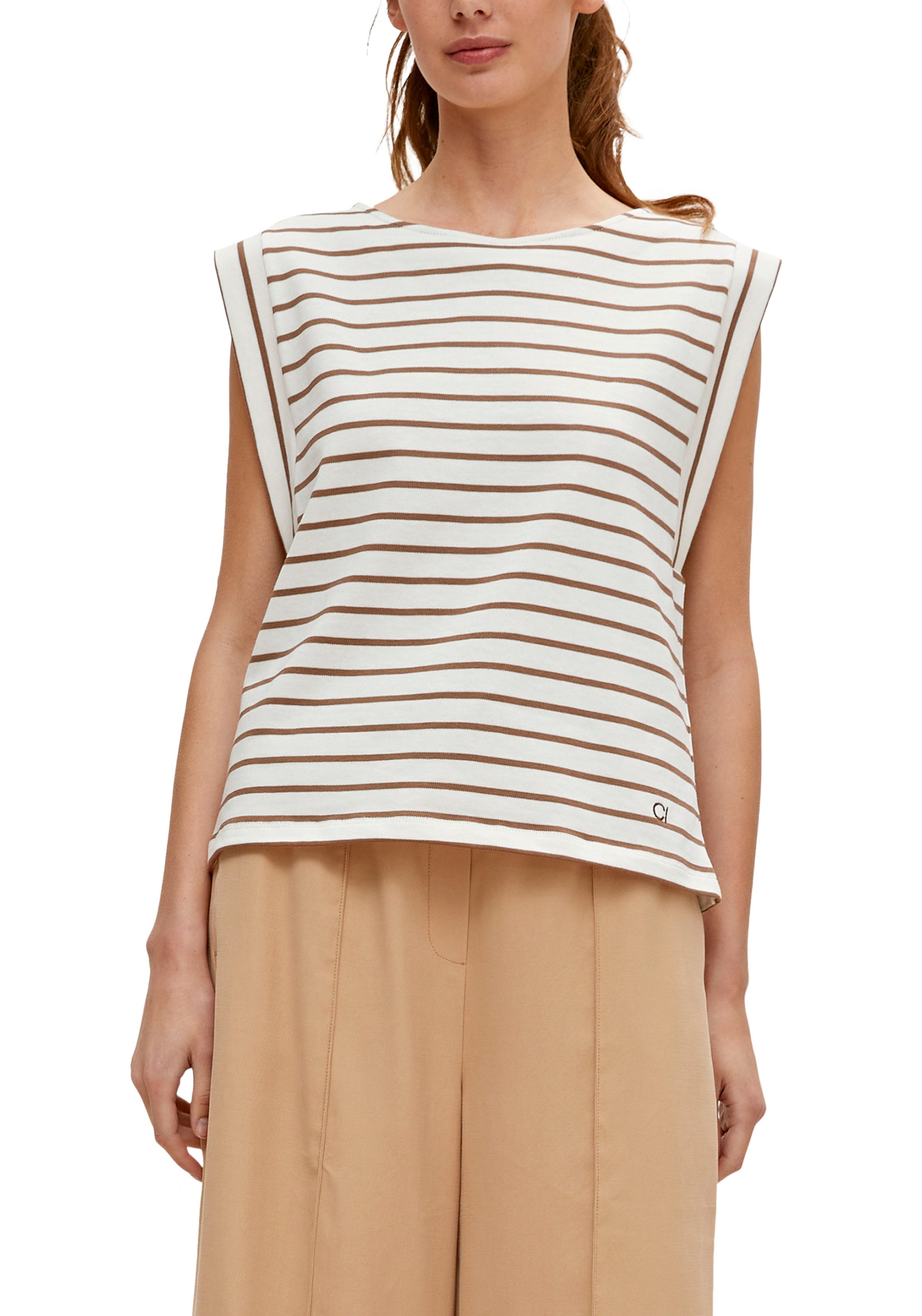 Image of Comma Rundhalsshirt, mit Streifen bei Ackermann Versand Schweiz