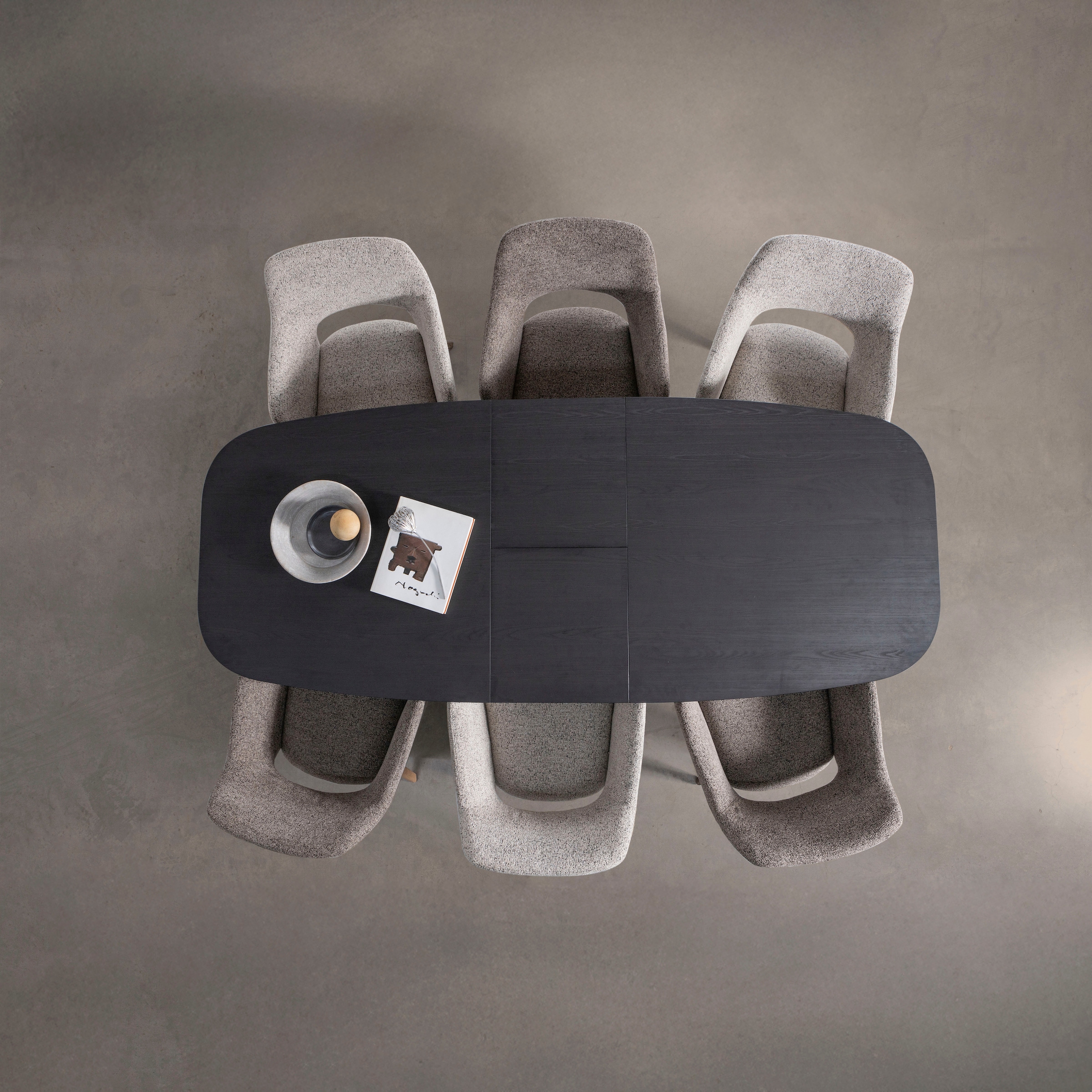 WOOOD Table de salle à manger »Arros MDF Lackiert Ausziehbar, B 220 x T 90 x H 75 cm« Forme ovale, capacité de charge partie centrale 100 kg, grain visible