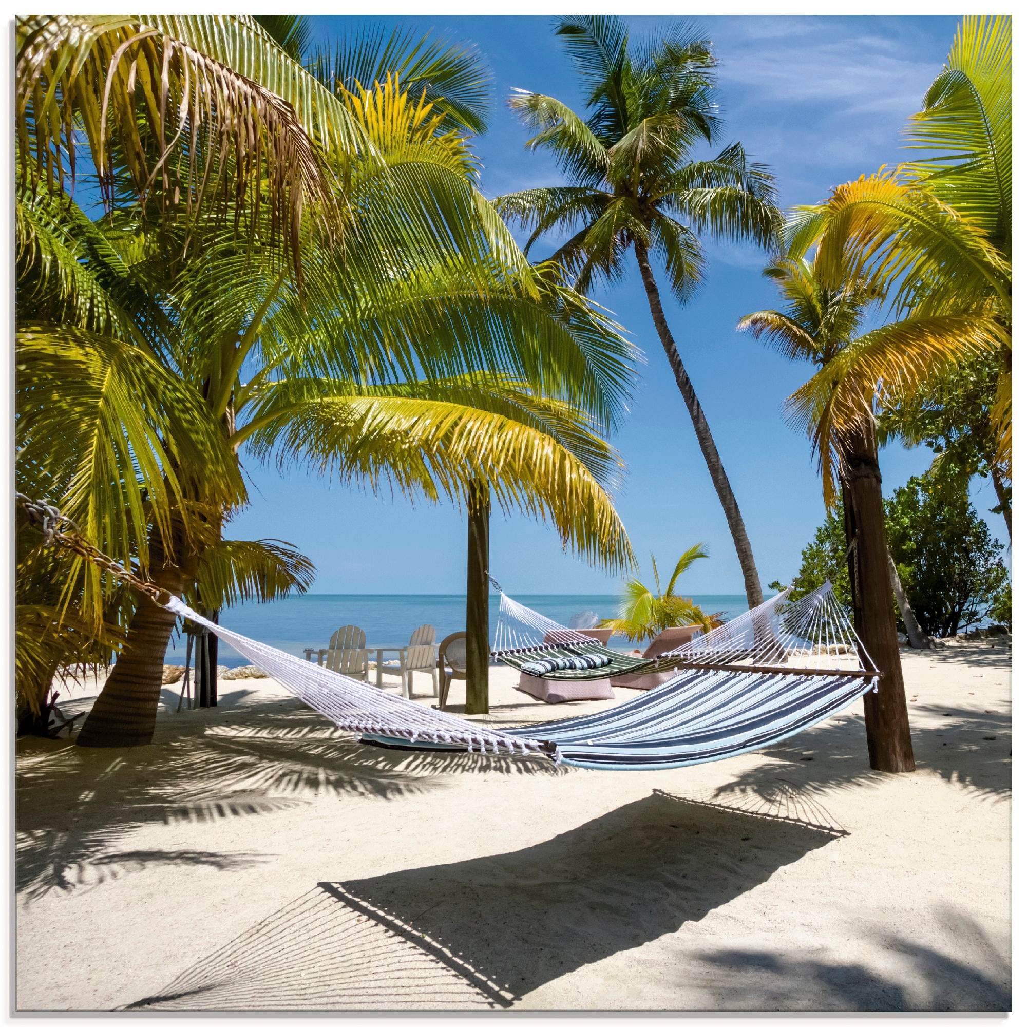 Image of Artland Glasbild "Florida Keys Strandleben" Strand 1 Stk. tlg. in verschiedenen Grössen