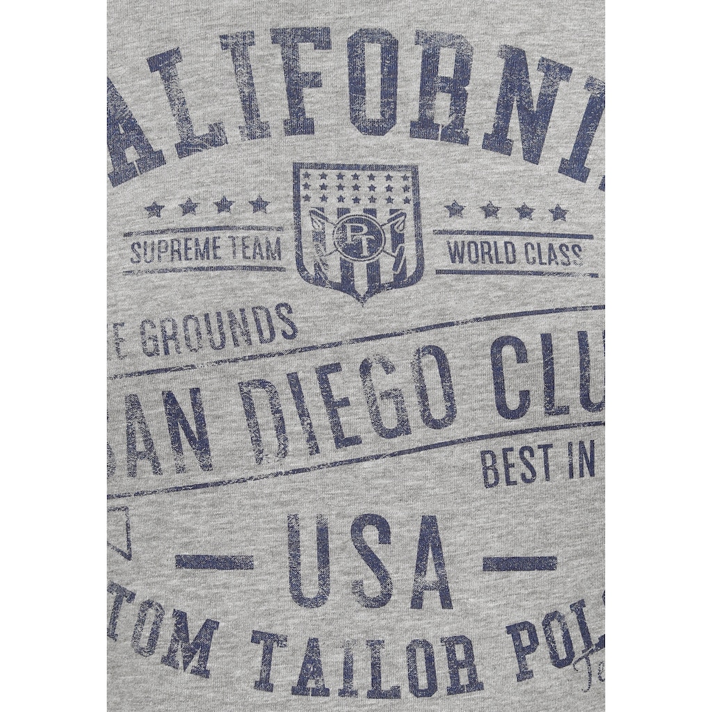 TOM TAILOR Polo Team T-Shirt, mit markantem Print
