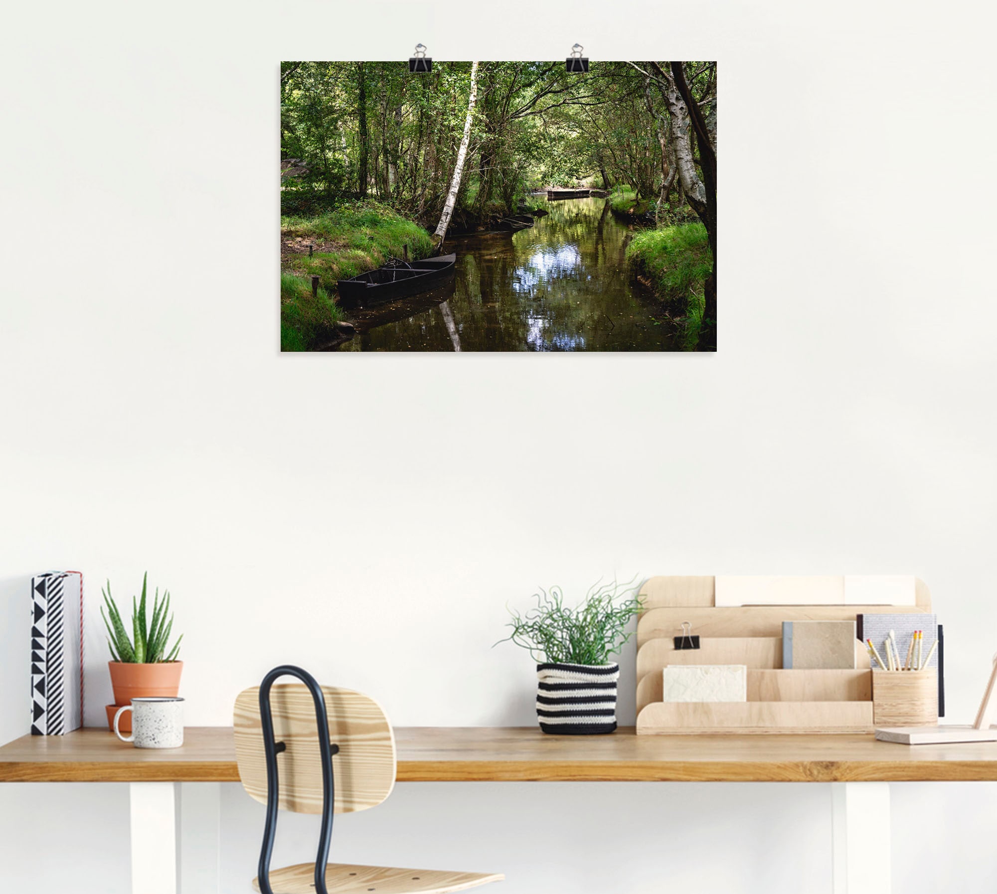 Artland Poster »Romantische Flusslandschaft Frankreich«, Waldbilder, (1 St.), als Alubild, Leinwandbild, Wandaufkleber oder Poster in versch. Grössen