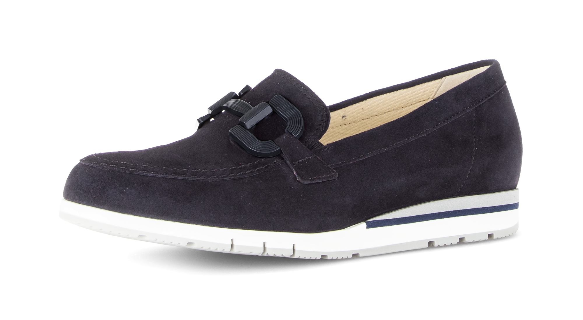 Image of Gabor Slipper "FLORENZ" Keilabsatz, Schlupfschuh, Businessschuh mit Zierkette