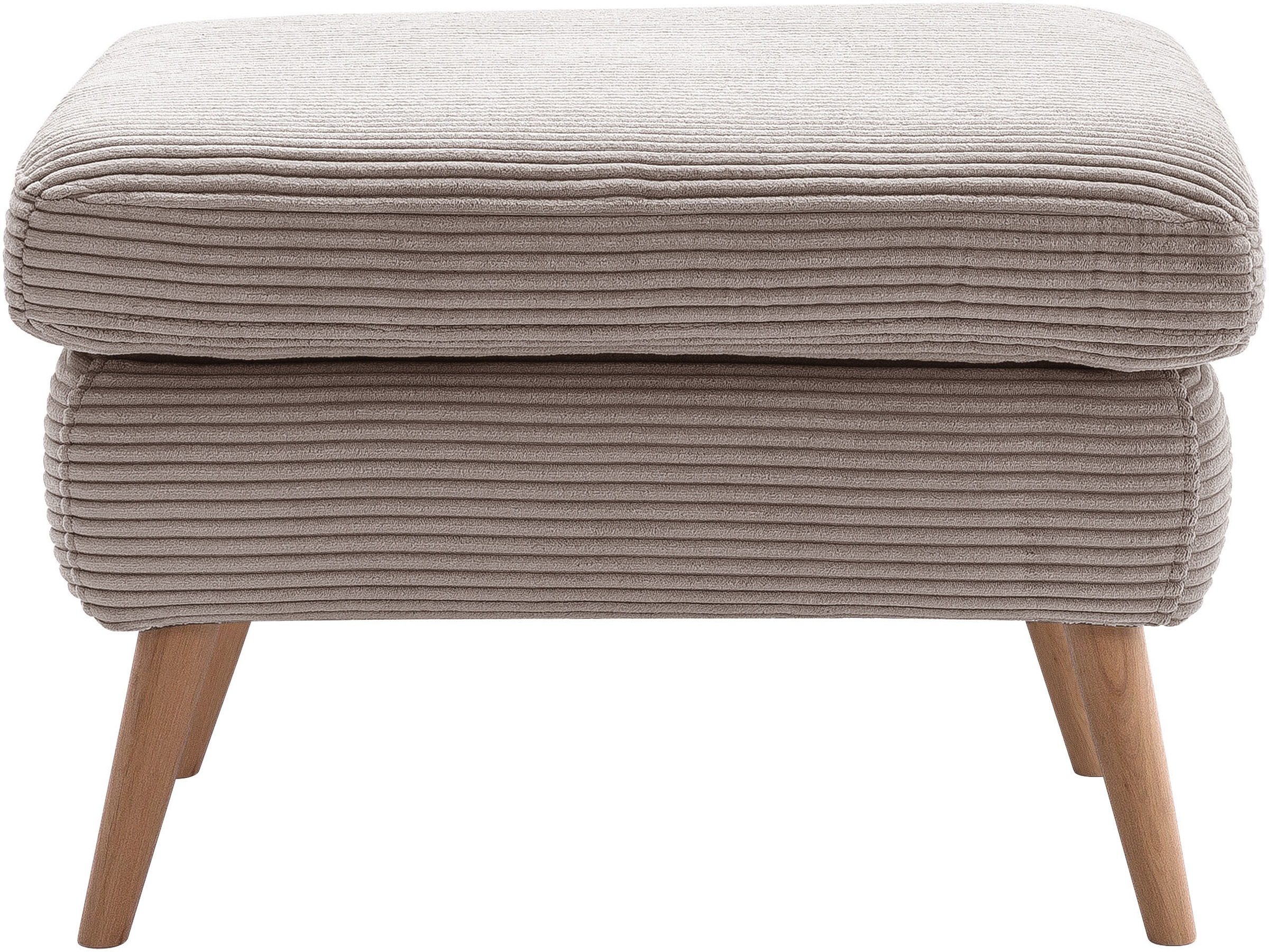 exxpo - sofa fashion Hocker »Scandi bequem und elegant mit hohem Holzfuss«, bequem und elegant mit hohem Holzfuss
