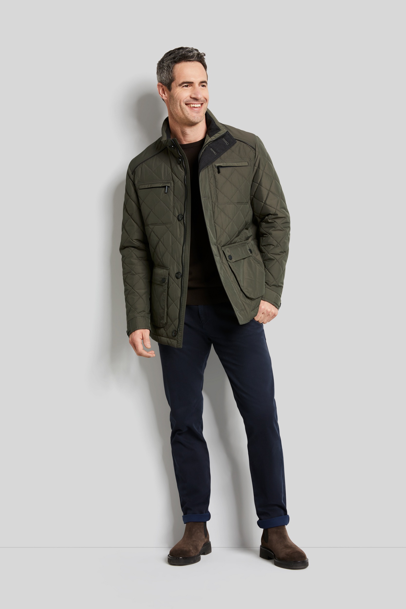 bugatti Langjacke, ohne Kapuze, im Rautenstepp